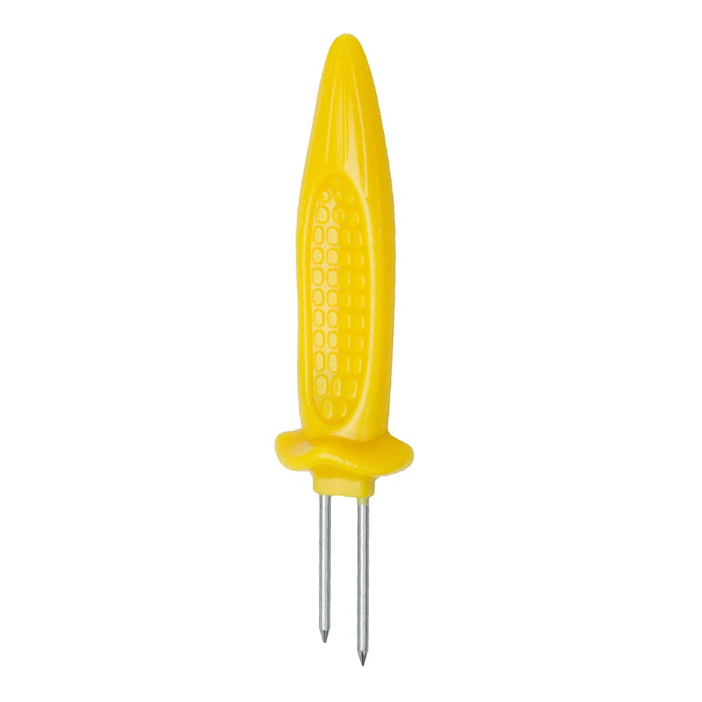 12-Piece Stainless Steel Corn Holders - Durable Fruit Forks & BBQ Tools for Grilling, Picnics, and Outdoor Dining