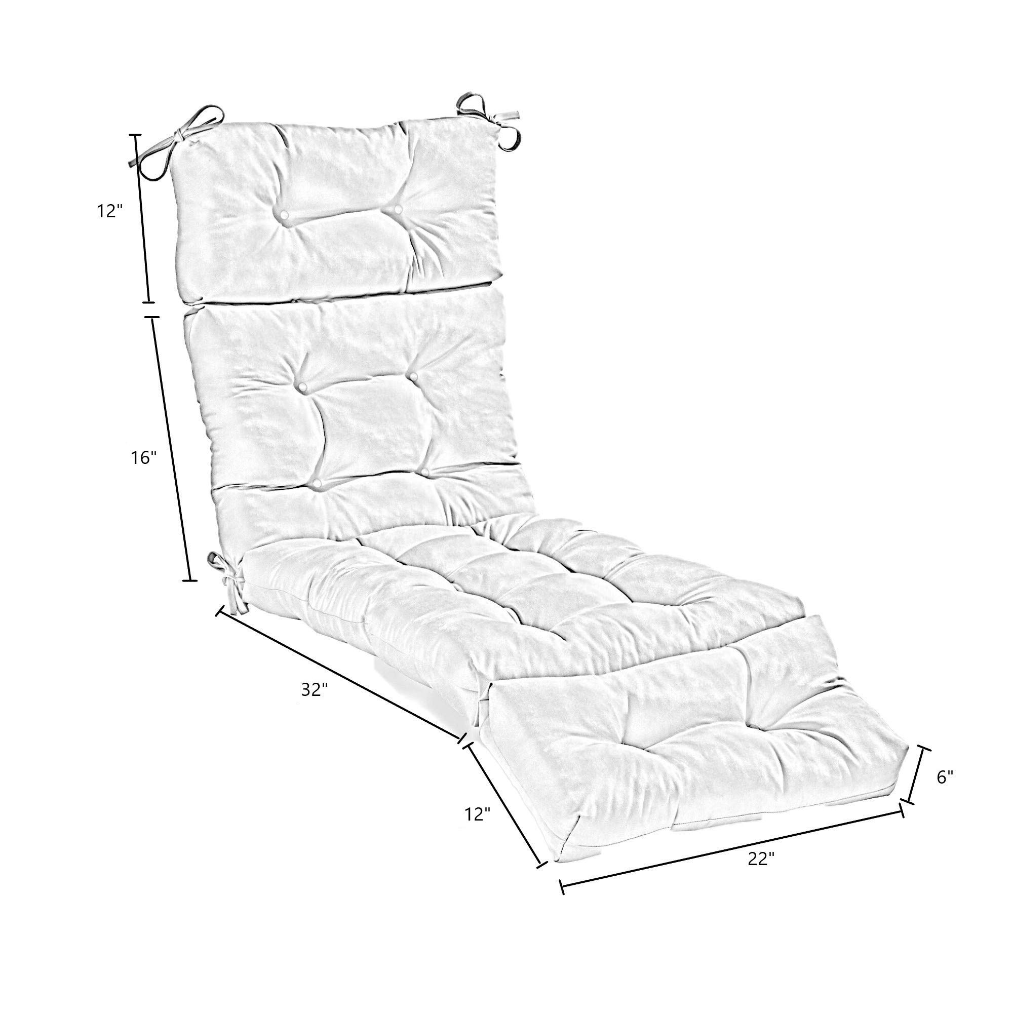 South Pine Porch Outdoor 72x22-inch Chaise Lounge Chair Cushion - Esprit Floral Design - Waterproof & UV Resistant Patio Furniture Cushion for Poolside, Deck, Garden & Outdoor Relaxation