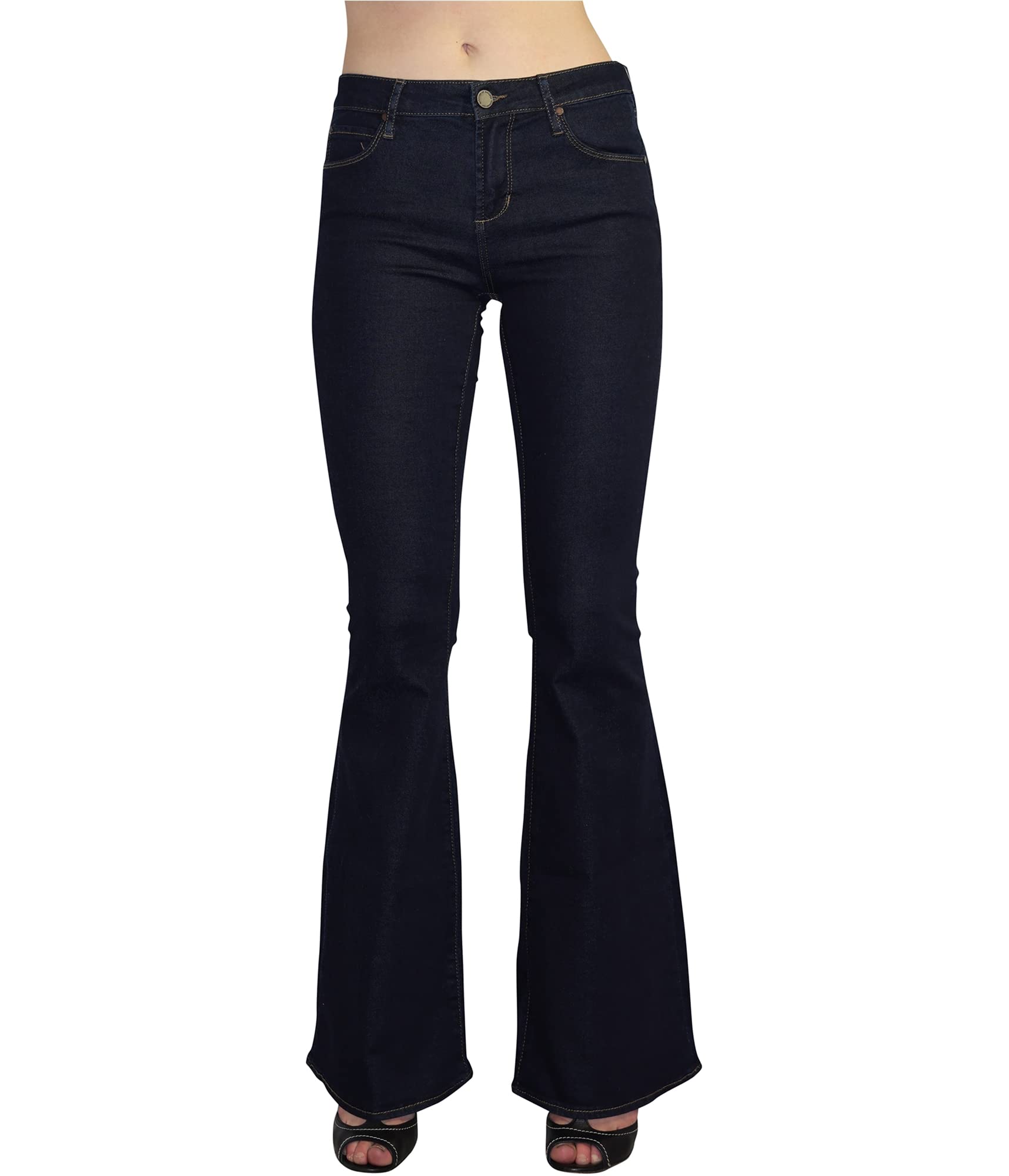 Articles of Society Women's Faith Flared Jeans - High Waist Stretch Denim Pants for Casual & Vintage Style | Perfect for Everyday Wear, Date Night & Boho Outfits