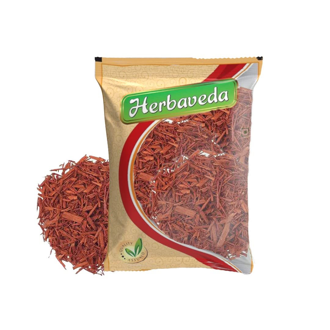 Herbaveda Red Sandalwood Powder 200g | Natural Raktha Chandan for Skin Care | Removes Sun Tan, Reduces Acne & Brightens Dull Skin | Perfect for DIY Face Masks & Ayurvedic Beauty Rituals