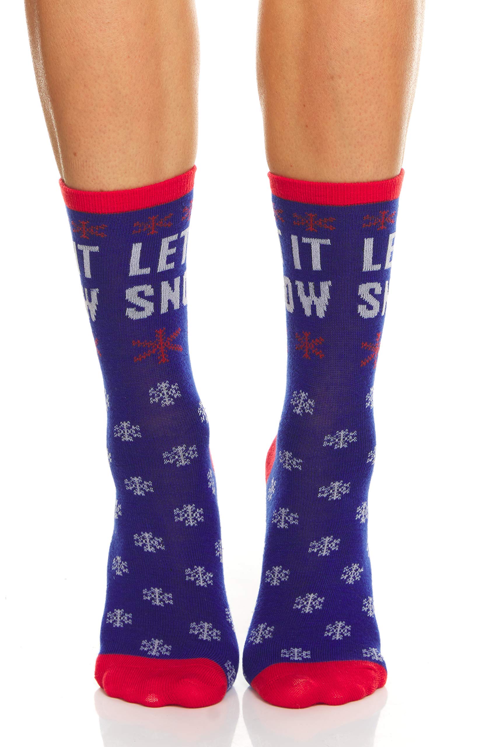 **Yacht & Smith Women's Christmas Socks - Fun Holiday Novelty Crew Socks, Festive Colorful Slipper Socks for Gifts, Stocking Stuffers & Cozy Winter Wear**