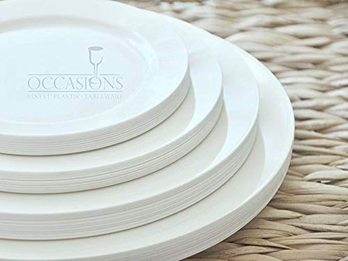 720-Piece Wedding Disposable Plastic Plate & Silverware Set (120 Guest) - 10.5