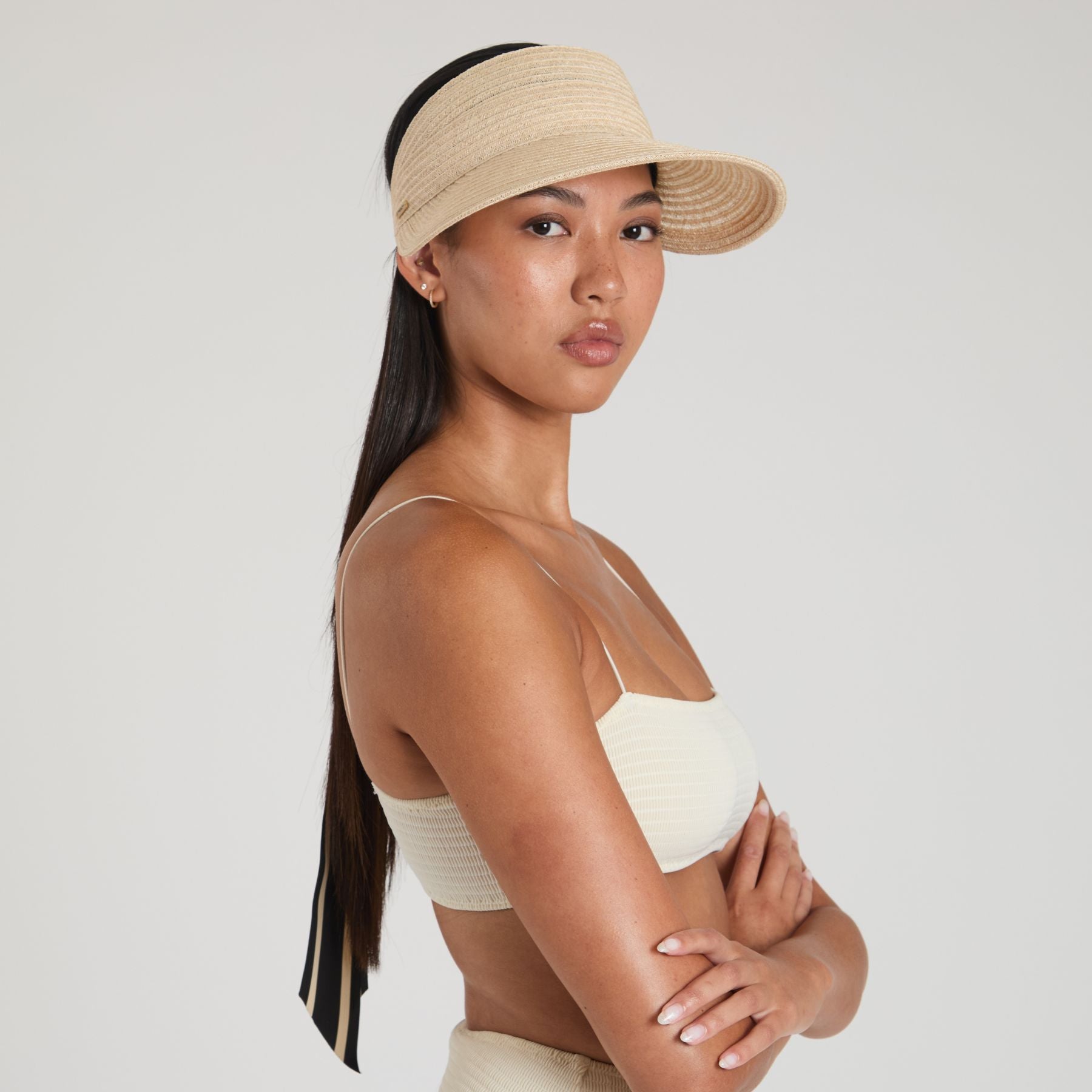 Ricky Vented Hemp Packable Sun Visor Hat - Breathable UV Protection for Outdoor Sports, Hiking & Beach Activities