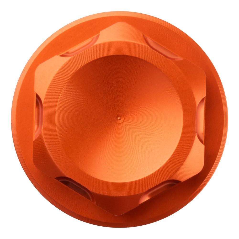 Tusk Billet Aluminum Steering Stem Nut - Orange - Compatible with KTM 300 XC (2006-2025), 350 XC-F (2011-2025), 450 SX-F (2007-2025), 250 SX-F (2005-2025) - Dirt Bike & Off-Road Motorcycle Upgrade for Enhanced Durability and Style