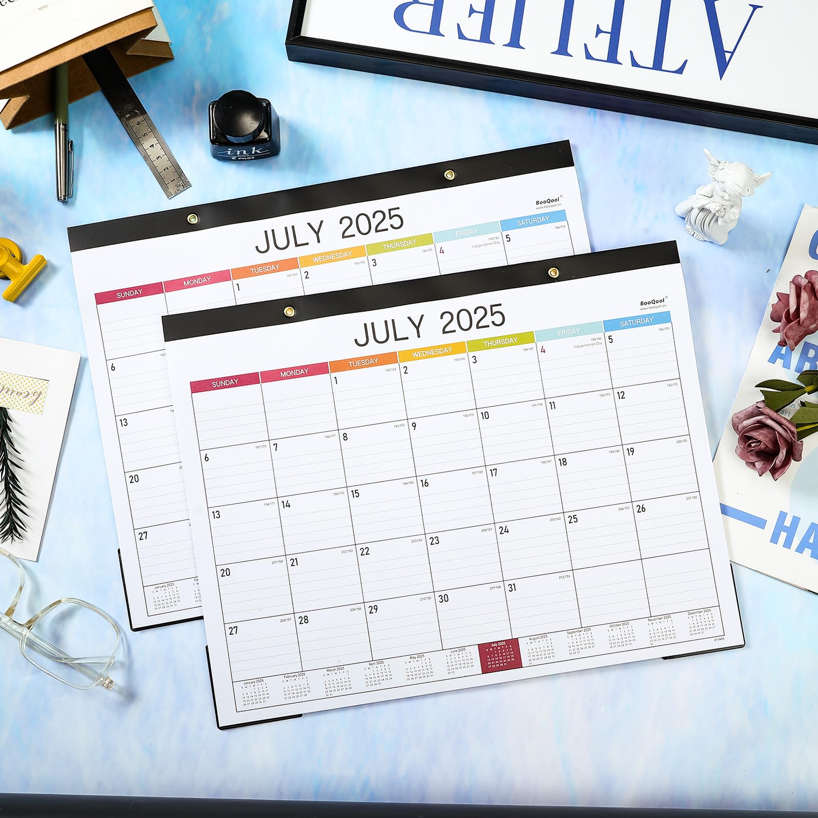 2025-2026 18-Month Desk Calendar - Large 14.8