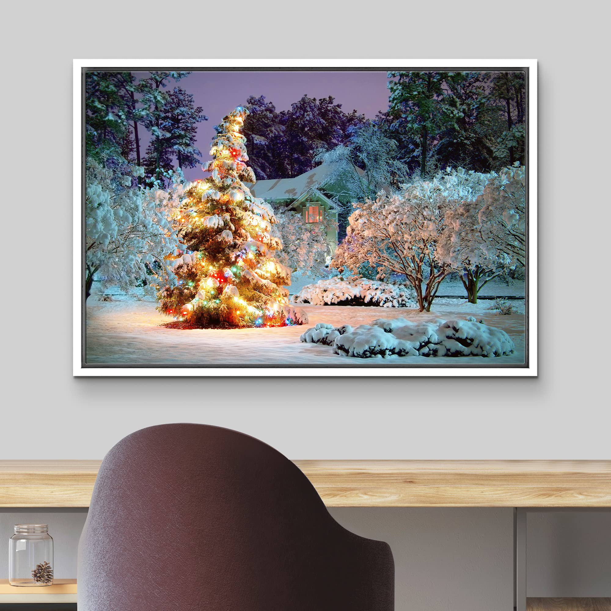 Wall26 Framed Canvas Wall Art - Merry Christmas Pictures, 16