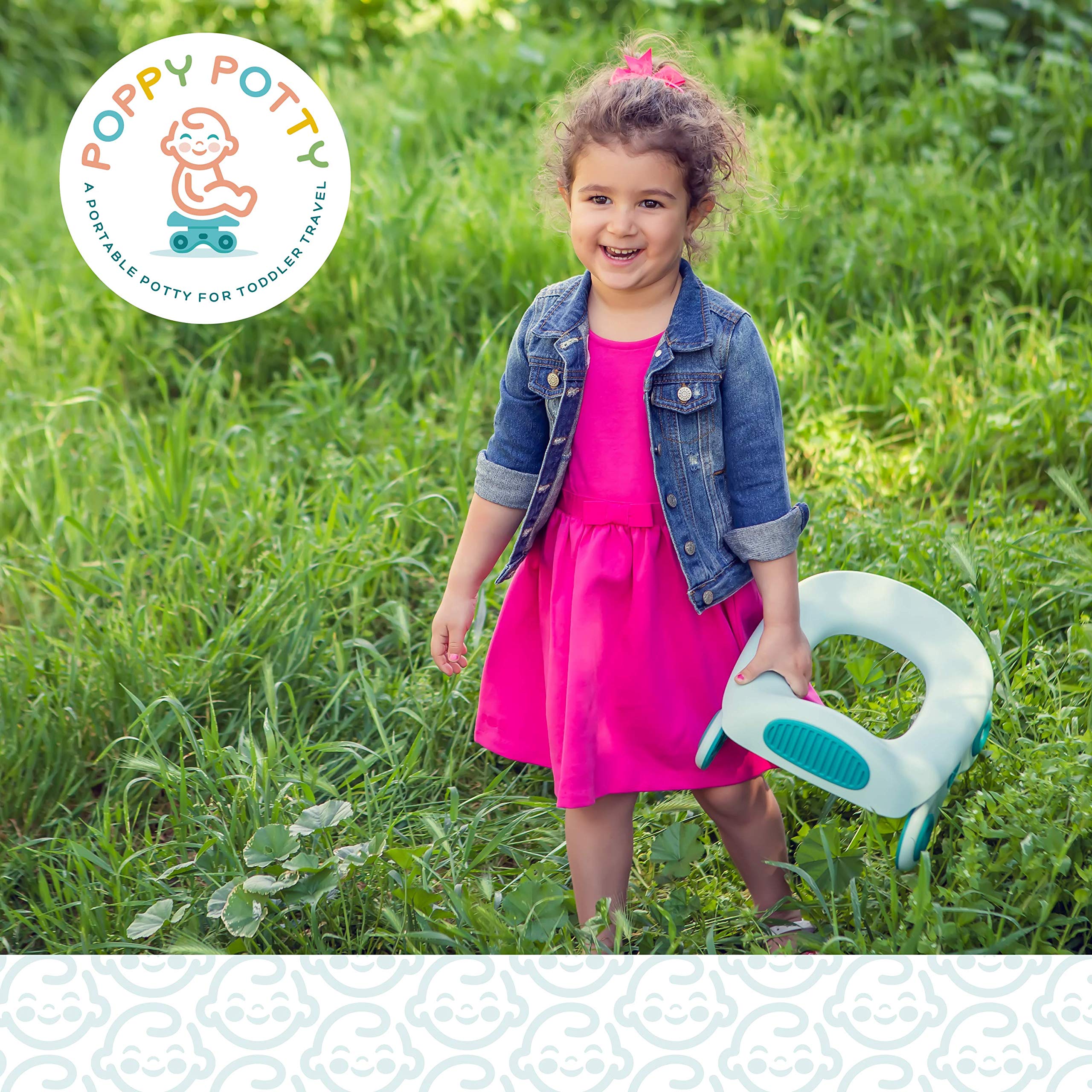 Portable Toddler Travel Potty Seat with 20 Disposable Liners & Carry Bag – Lightweight (<2lbs), 110lbs Weight Capacity – Kids Car Potty for Road Trips, Camping, Airplane Travel & Outdoor Adventures – Ideal for Family Vacations, Hiking, Emergency Use & Potty Training On-The-Go – Perfect for Roadside Stops, Theme Parks, Long Flights, and Beach Days