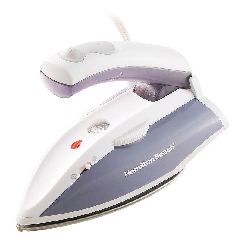 Hamilton Beach Travel Iron and Steamer 10092 - Compact Portable Iron for Clothes with Steam Function - Perfect for Travel, Business Trips & Home Use