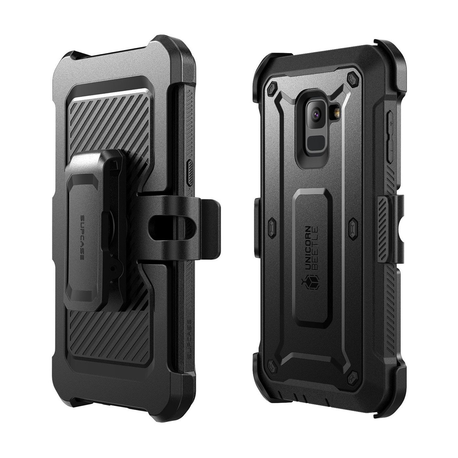 Samsung Galaxy A8 Plus Unicorn Beetle Pro Rugged Case - Heavy Duty Protective Cover with Kickstand, Shockproof & Scratch Resistant for Outdoor Activities, Work & Travel (Black)