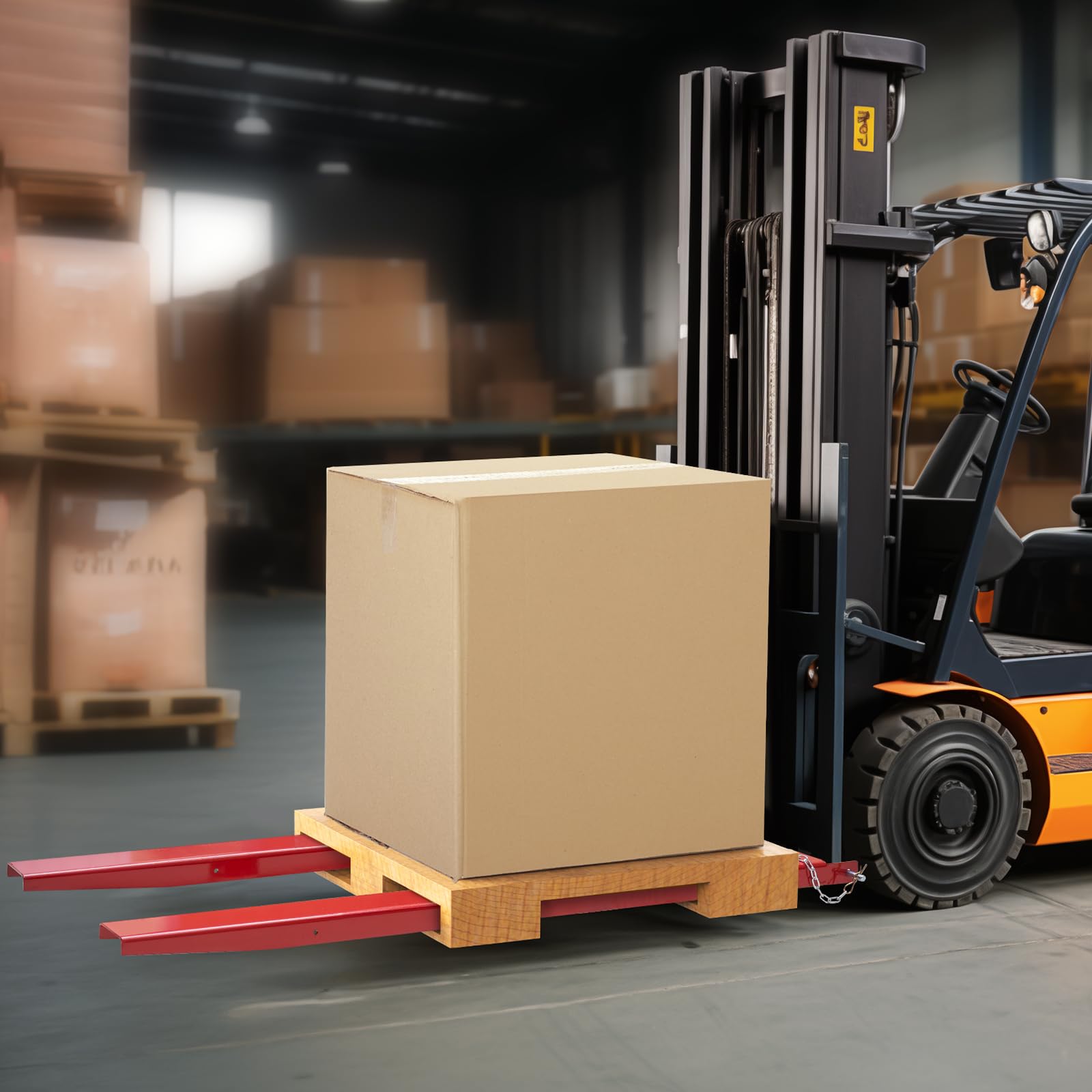 VEVOR 72 Inch Heavy Duty Forklift Extensions - 4.5 Inch Width Fork Extender with Pins for Forklift Trucks | Ideal for Warehouse, Construction & Industrial Material Handling