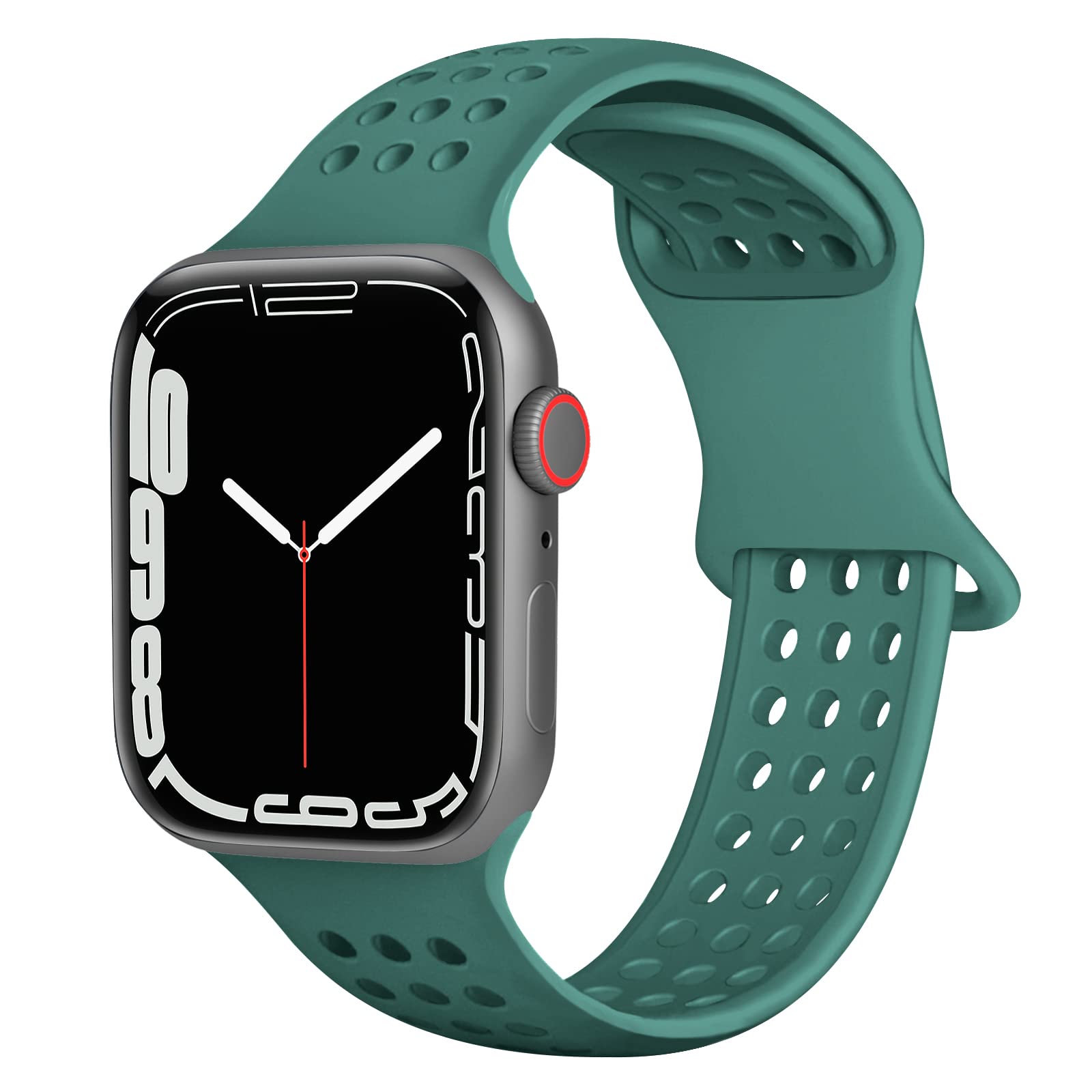 Lyfatz Sport Bands for Apple Watch 38mm 40mm 41mm 42mm 44mm 45mm 49mm - Soft Breathable Silicone Replacement Strap Compatible with iWatch Series SE Ultra 8 7 6 5 4 3 2 1 - Perfect for Running, Gym Workouts & Everyday Wear