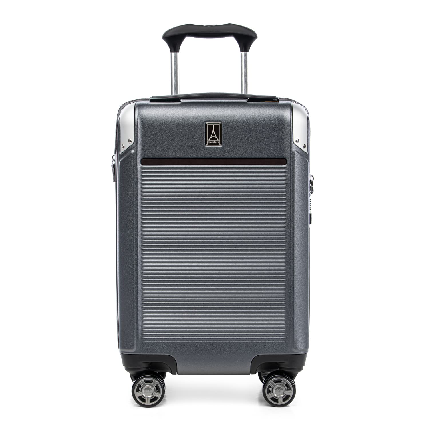 Travelpro Platinum Elite Hardside Expandable Carry on Luggage 20-Inch - 8 Wheel Spinner Suitcase with TSA Lock, Durable Polycarbonate Hard Shell in Vintage Grey - Perfect for Business Travel, Weekend Getaways & Airplane Cabin Use