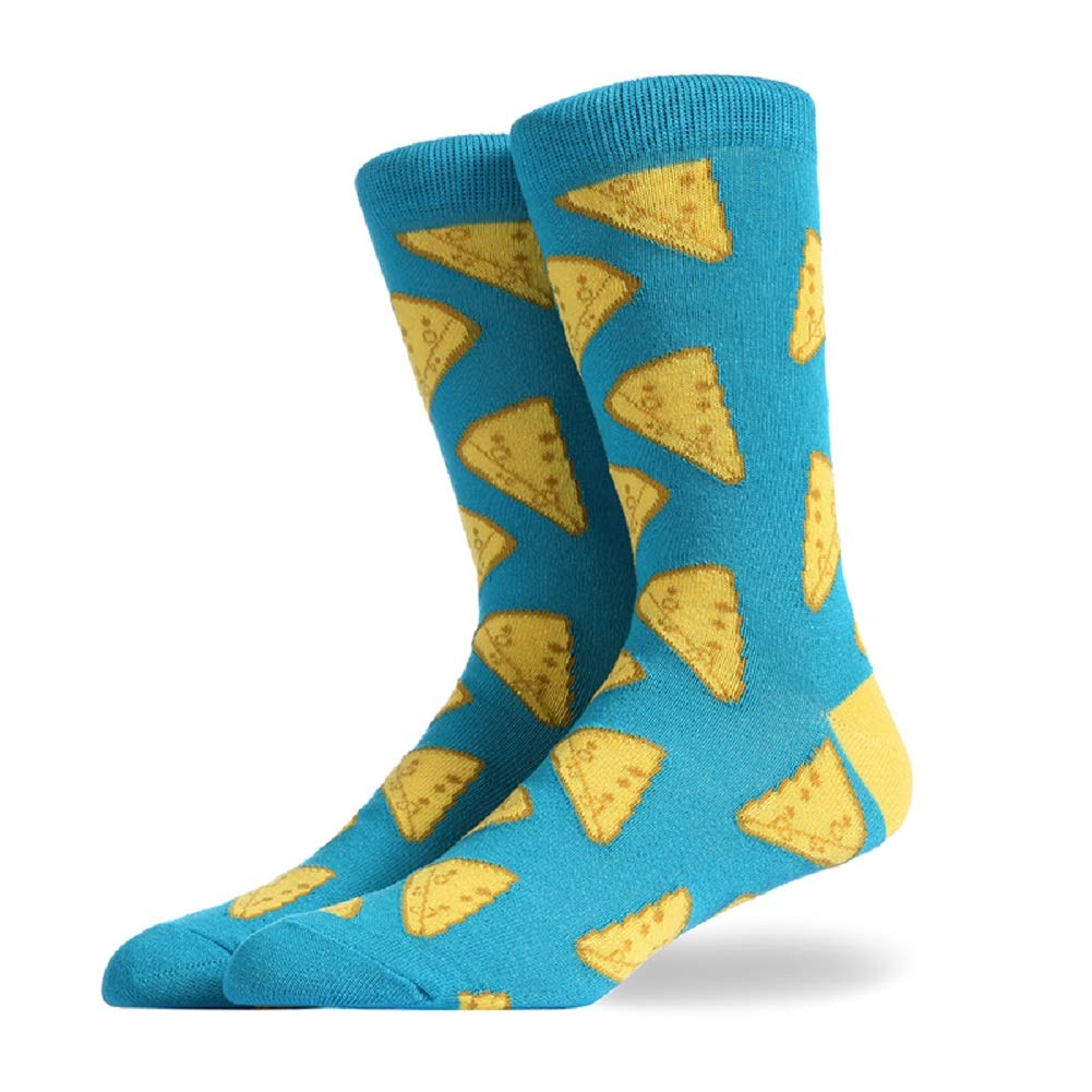 Men's Fun Crew Socks - Colorful Cotton Novelty Casual Dress Socks for Work, Party & Everyday Wear