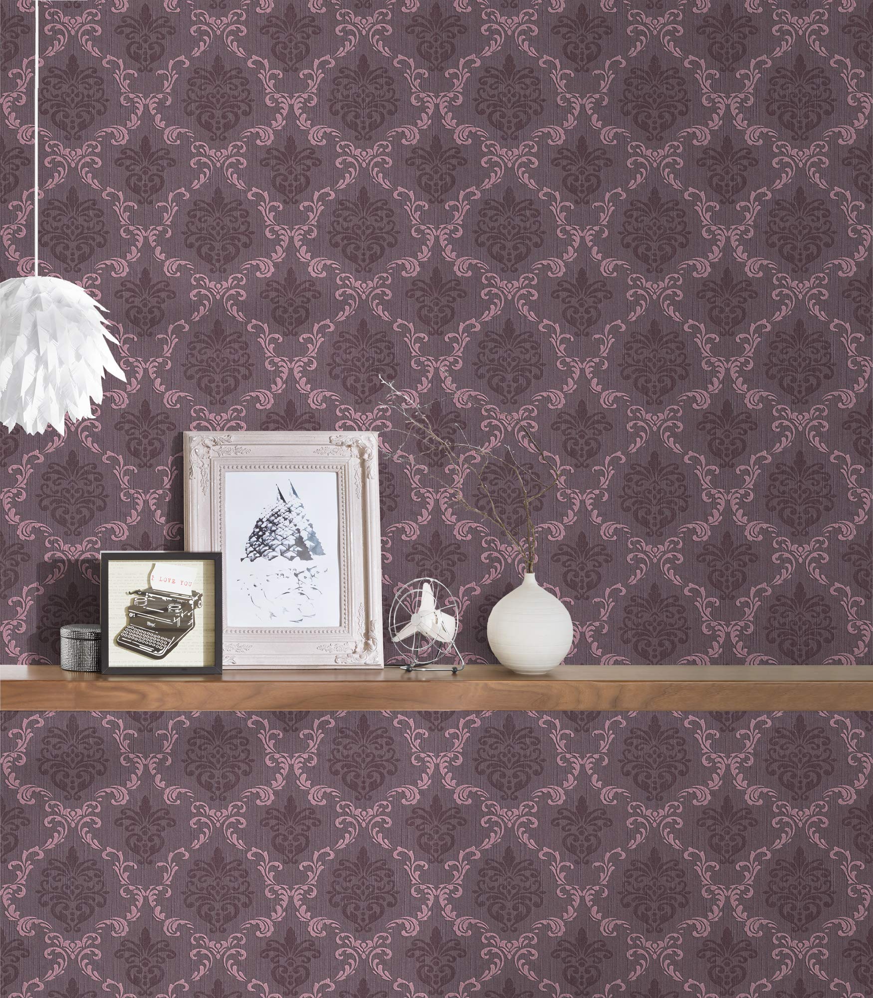 Architects Paper 956291 Self-Adhesive Wallpaper - Purple, 10.05m x 0.53m (33ft x 1.74ft) - Premium Peel & Stick Wall Covering for Home Office, Bedroom, and Living Room Decor