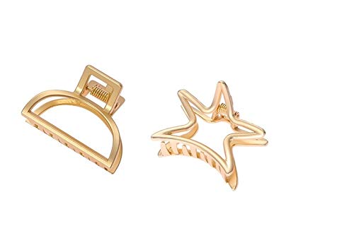 Geometric Hair Clips for Women - Pack of 2 | Fashion Hair Claws & Clutches for Daily Use | Perfect for Work, Parties & Everyday Styling