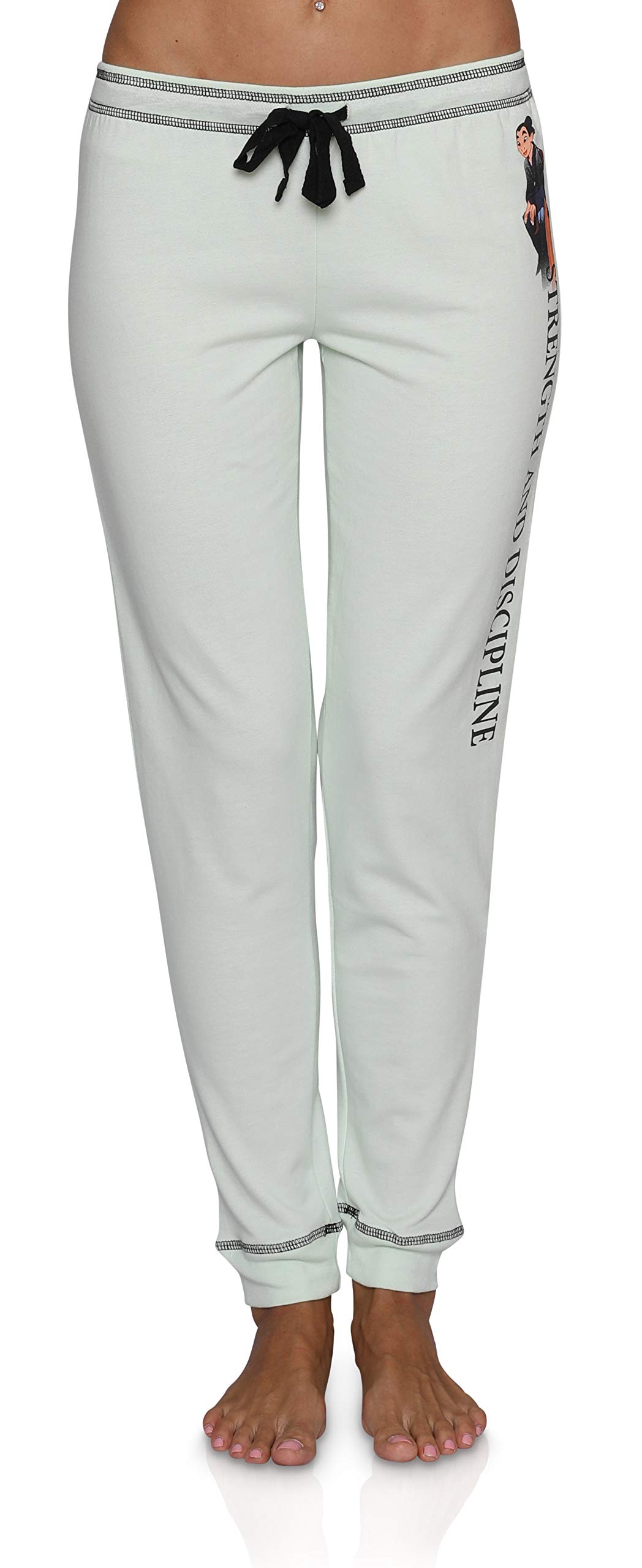 Disney Princess Mulan Themed Women's Jogger Lounge Sweatpants - Soft Cotton Casual Pants for Women, Home Wear, Yoga, and Relaxation