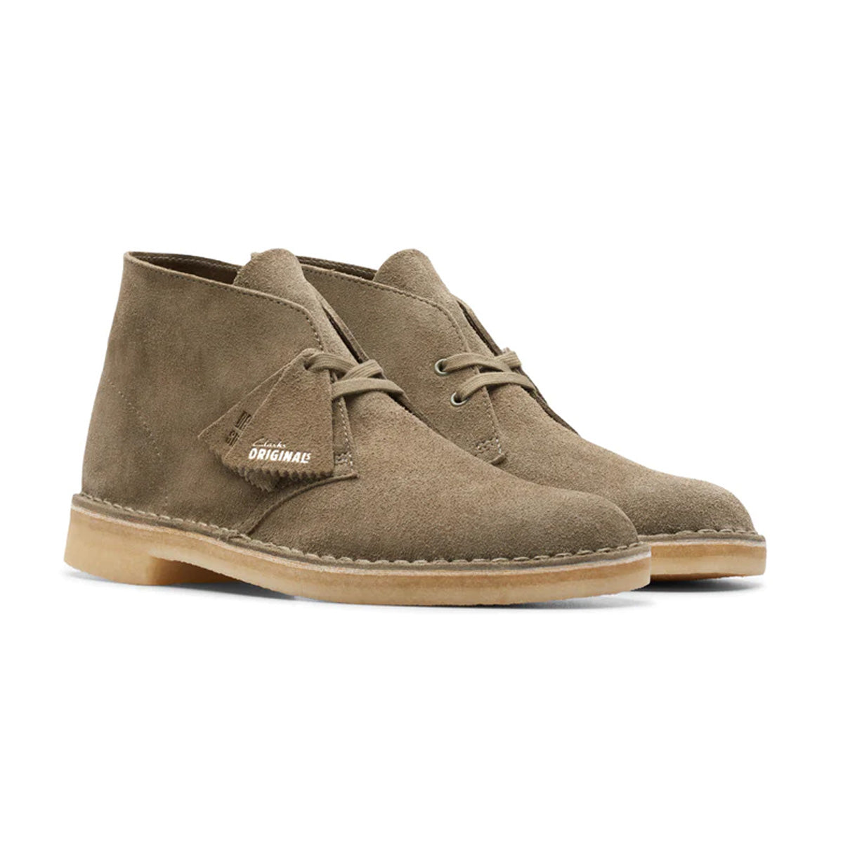 Men's Clarks Desert Boots in Pale Khaki - Premium Suede Chukka Boots for Casual Wear & Outdoor Adventures