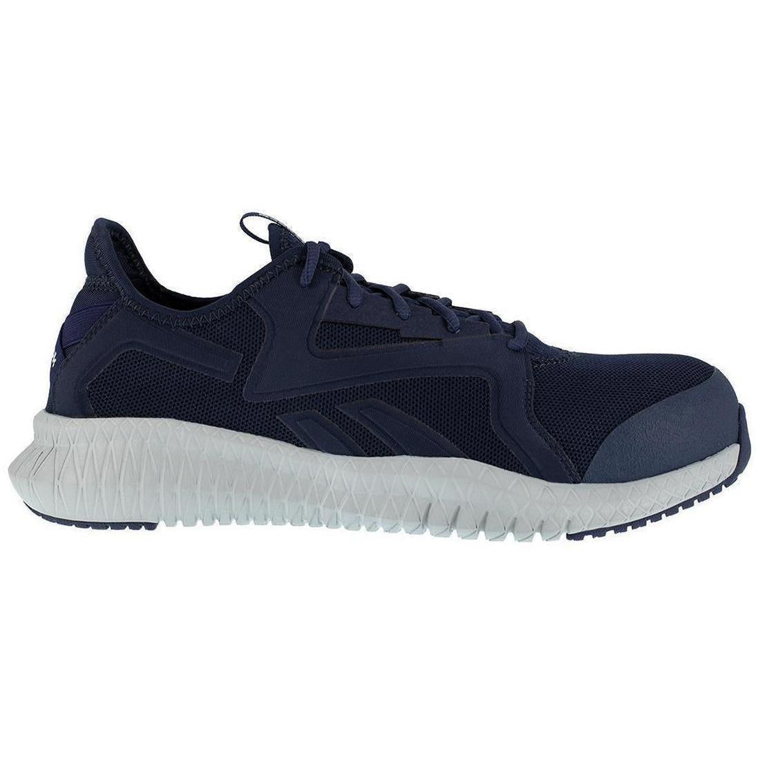 Flexagon 3.0 Composite Toe Athletic Work Shoes for Men - Lightweight Safety Sneakers in Navy/Gray - Perfect for Construction, Warehouse & Industrial Work