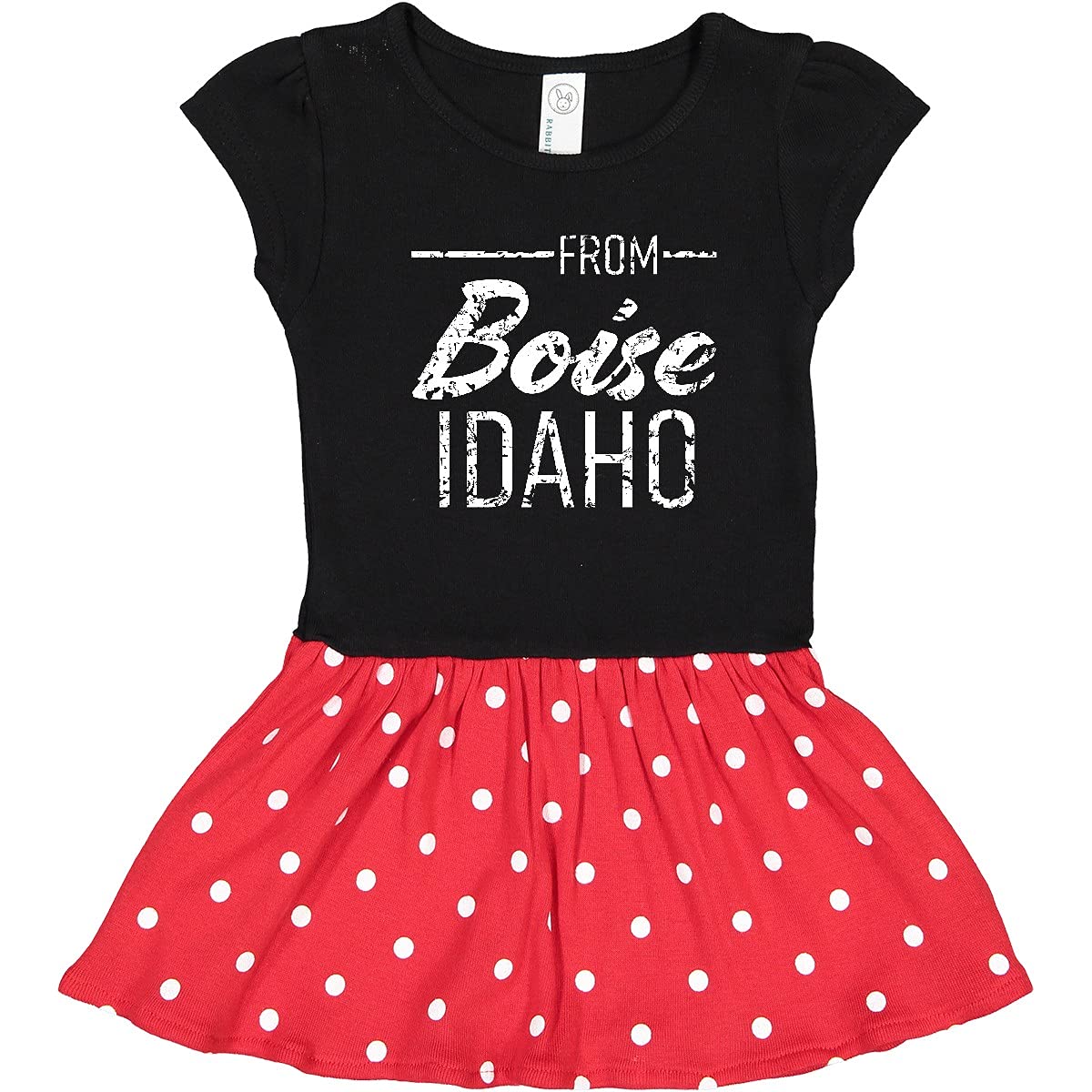 Inktastic White Distressed Text Toddler Dress - Cute Casual Outfit for Girls, Perfect for Playdates, Parties & Everyday Wear