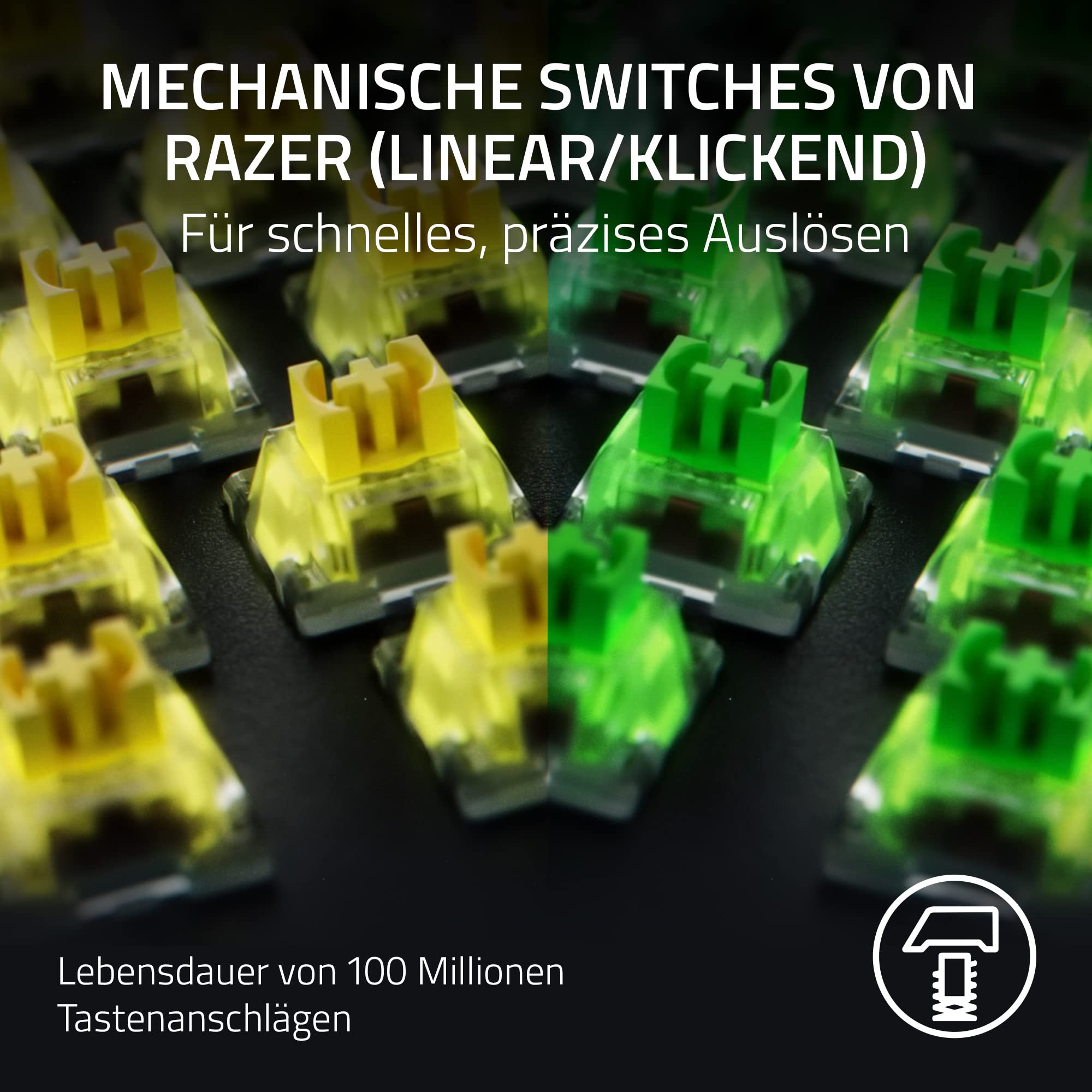 Razer BlackWidow V4 Pro Mechanical Gaming Keyboard - Green Clicky Switches, Command Dial & 8 Macro Keys, Multi-Function Roller | QWERTZ DE Layout | Black - Perfect for Competitive Gaming & Professional Typing