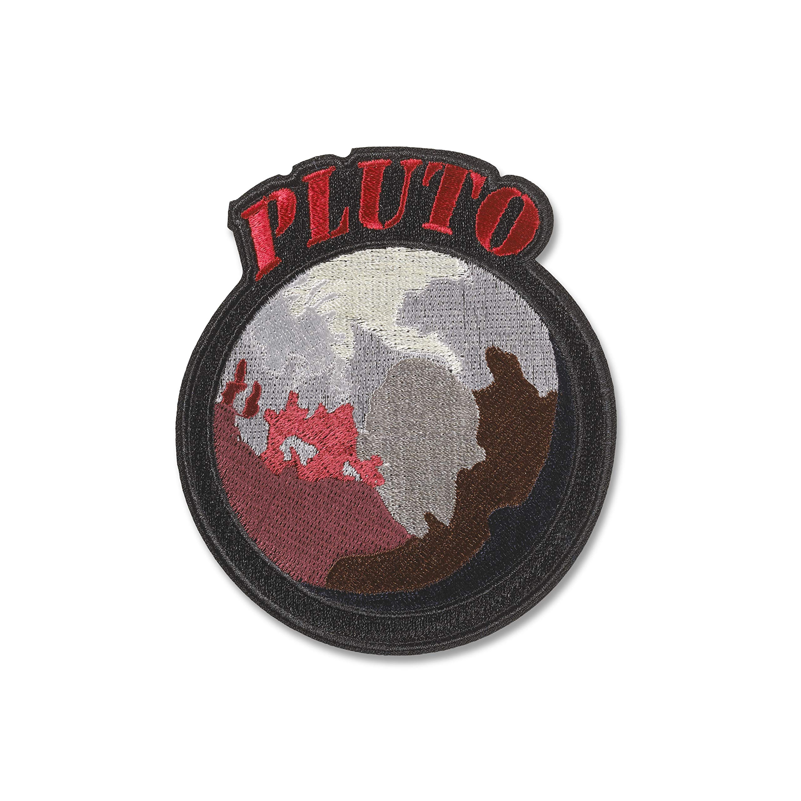 Spartan & The Green Egg Outer Space Explorer Embroidered Patch - Pluto Design (4”x3.45”) | Sew or Iron On for Jackets, Backpacks & DIY Crafts | NASA-Inspired Space Accessories for Kids & Adults