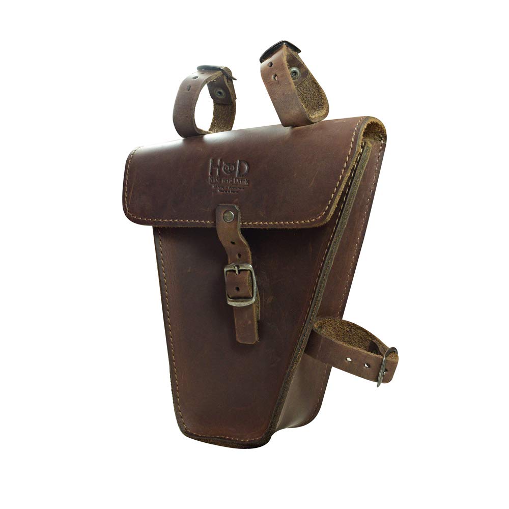 Rustic Leather Bike Tool Pouch - Handmade Repair Storage for Bicycle Essentials