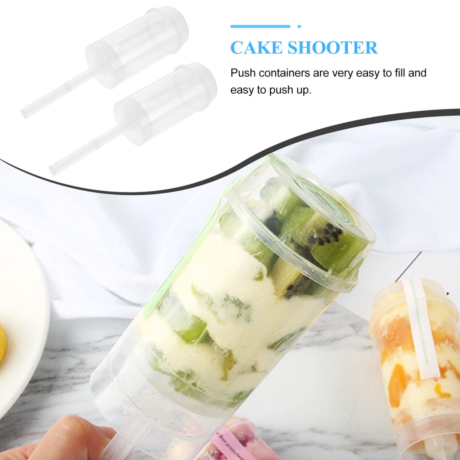 UPKOCH 30-Pack Clear Plastic Cupcake Containers with Lids - Round Push Up Cake Shooter for Cake Pops, Desserts & Freezer Treats - Perfect for Parties, Baking & Food Storage
