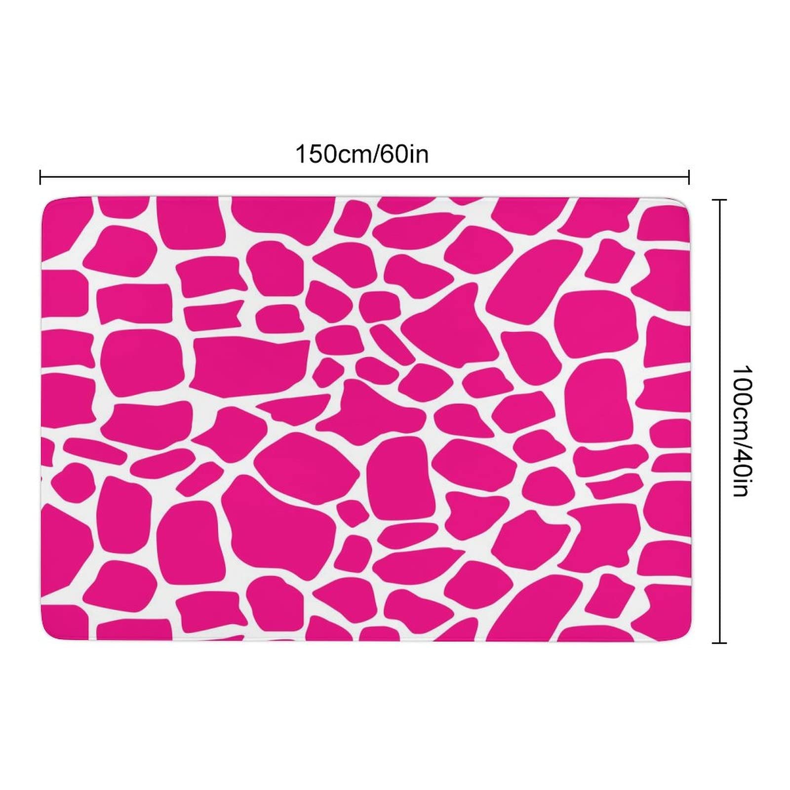 Soft Giraffe Print Animal Skin Texture Rug for Kids & Teens - Non-Slip Foldable Area Carpet for Nursery, Playroom, Bedroom, Living Room, Dorm - 5ft x 6.5ft Floor Mat - Perfect for Play Areas, Home Decor & Cozy Spaces