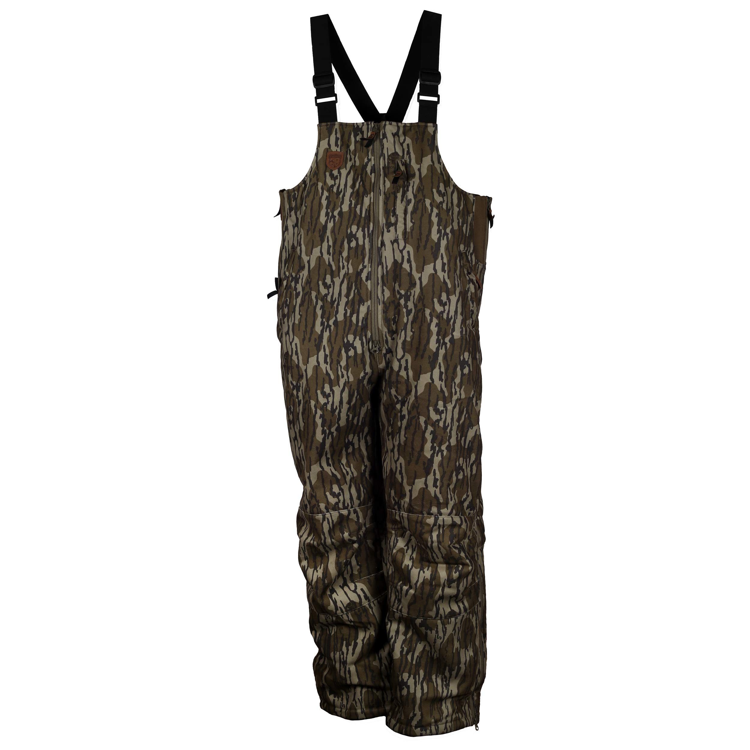 Gamekeeper Mossy Oak Fleece Lined Waterproof Hunting Bib Overalls - Bottomland Camo, Medium Size for Men | Warm & Durable Outdoor Workwear for Hunting, Fishing & Cold Weather Activities