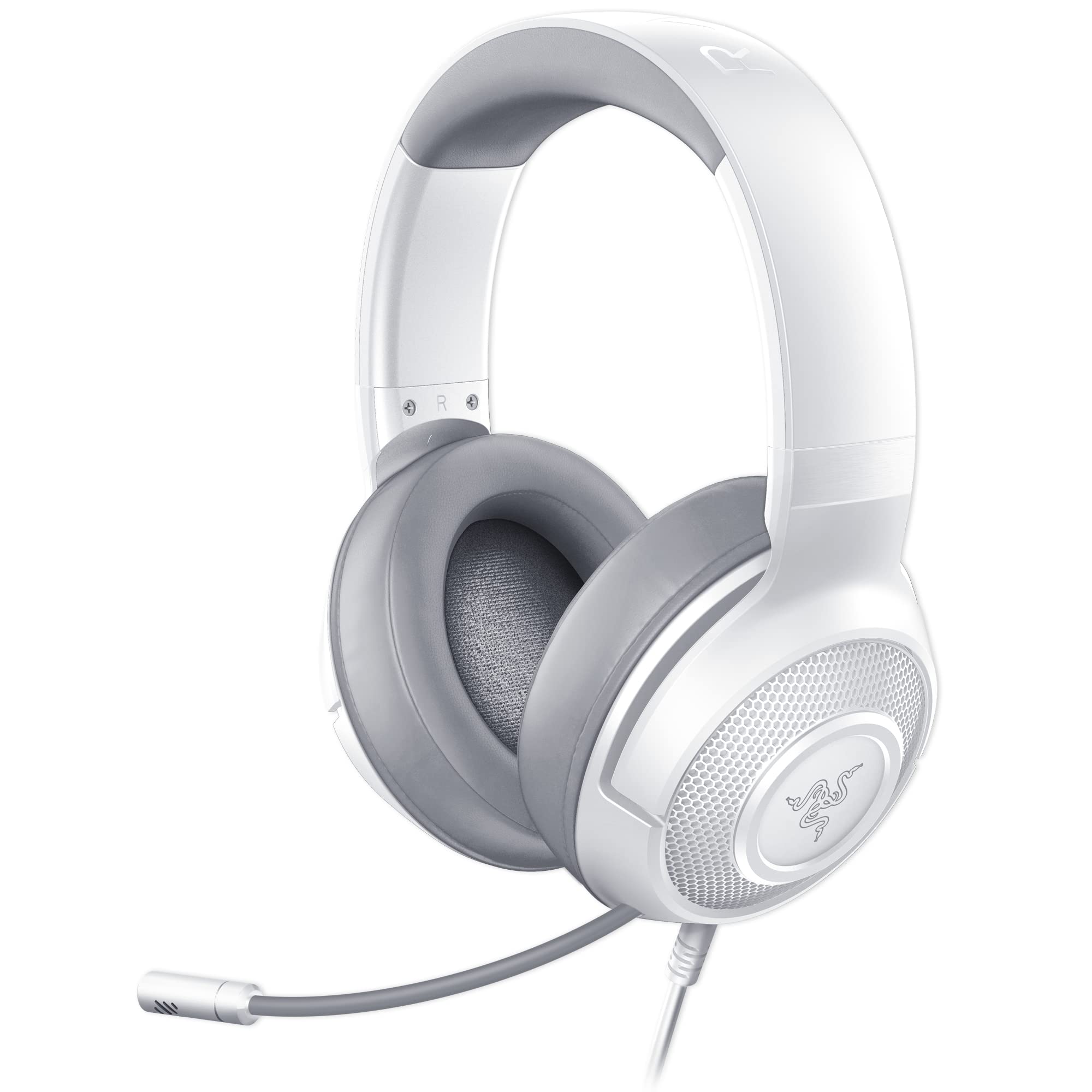 Razer Kraken X Ultralight Gaming Headset with 7.1 Surround Sound, Lightweight Frame, Bendable Microphone - for PC, PS4, PS5, Nintendo Switch, Xbox - Perfect for Competitive Gaming & Streaming (Mercury White)