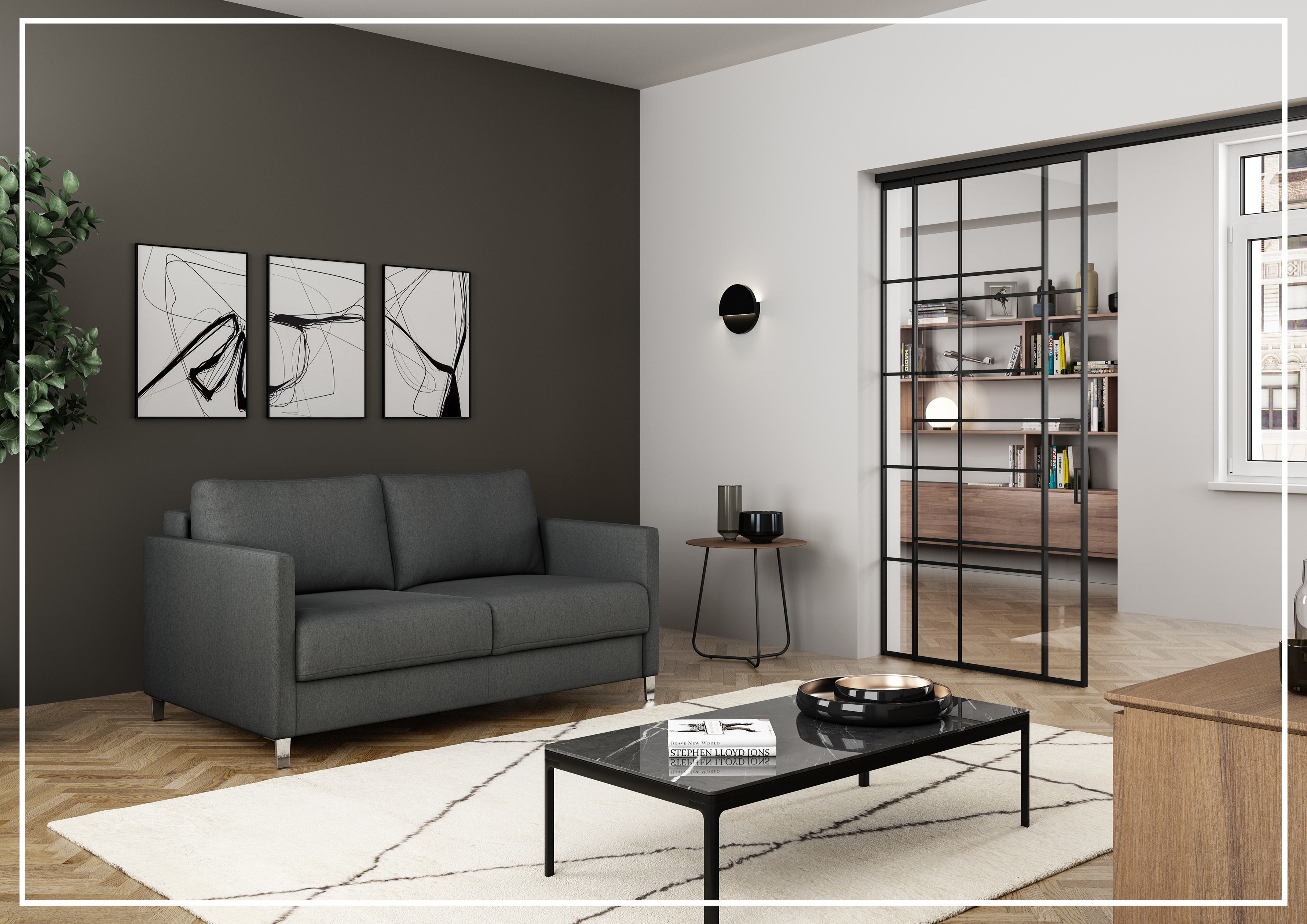 Luonto Elfin Fabric Sleeper Sofa with Nest Mechanism - Convertible 3-in-1 Space Saving Sofa Bed for Small Apartments, Guest Rooms & Home Offices | Perfect for Overnight Guests, Studio Living & Multi-Functional Spaces