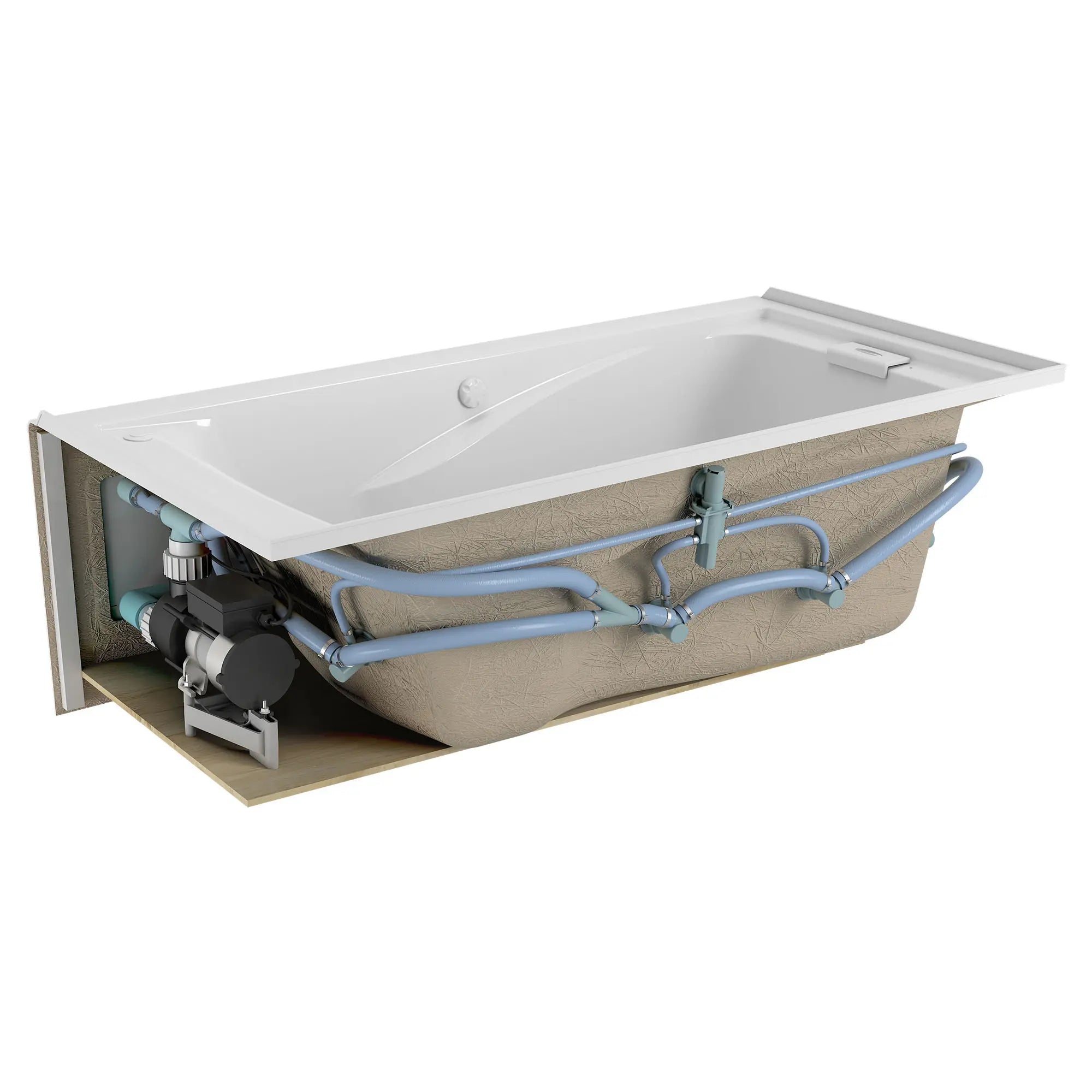 EverClean 60x32 Inch Whirlpool Bathtub with Apron - Premium Acrylic Drop-In Soaking Tub for Bathroom Remodel, Spa Relaxation & Hydrotherapy at Home
