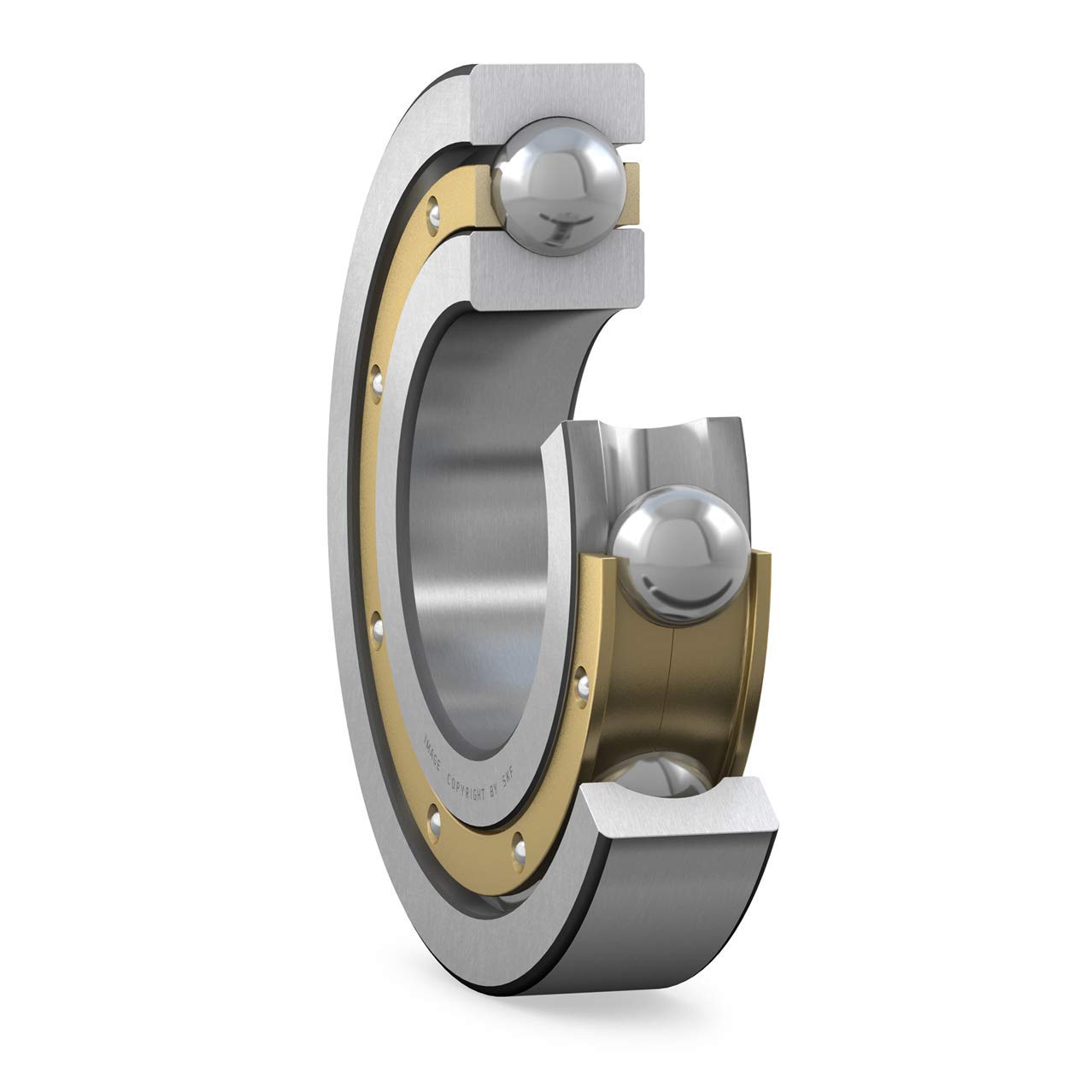 SKF 6014 M/C3 Deep Groove Ball Bearing - Open Type with Brass Cage, C3 Clearance, 70mm Bore, 110mm OD, 20mm Width - Ideal for Industrial Machinery, Automotive Applications, and Heavy-Duty Equipment