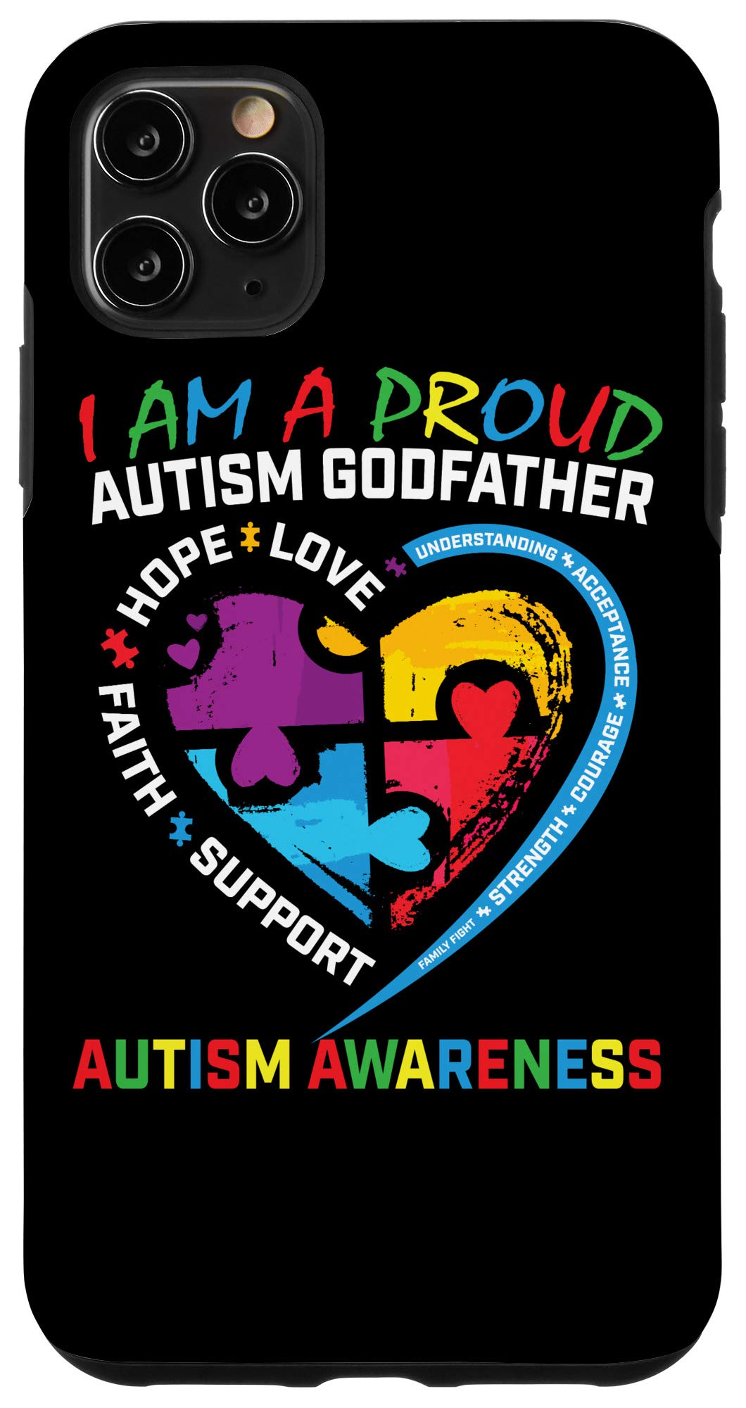 iPhone 11 Pro Max Case - Autism Awareness Puzzle Heart Design - Premium Protective Cover for iPhone 11 Pro Max - Perfect for Autism Support, Daily Use & Special Occasions