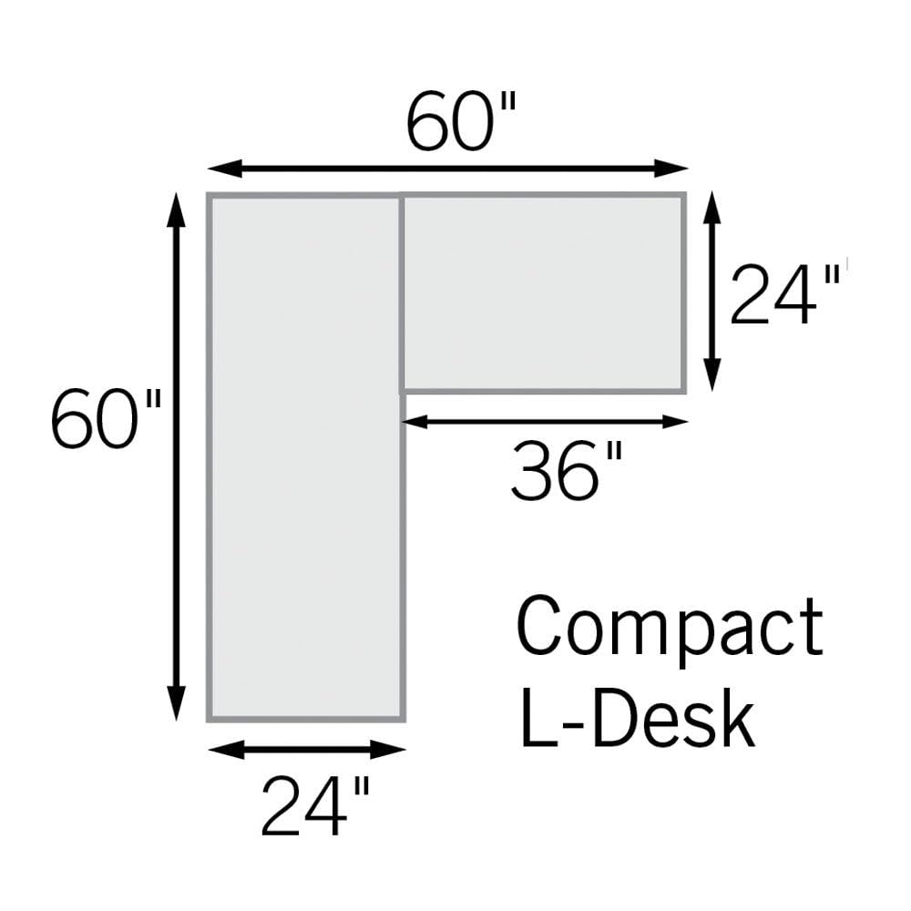 Modern L-Shaped Office Desk with Mobile Pedestal & Bookcase - Warm Ash Laminate, Brushed Nickel Handles - Space-Saving Workstation for Home Office, Gaming Setup or Small Business Workspace