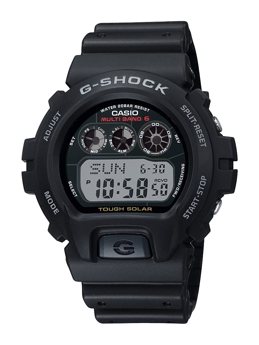 Casio G-Shock GW6900-1 Men's Solar-Powered Digital Sport Watch - Shock Resistant, Waterproof & Durable for Outdoor Activities, Hiking, Running and Workouts
