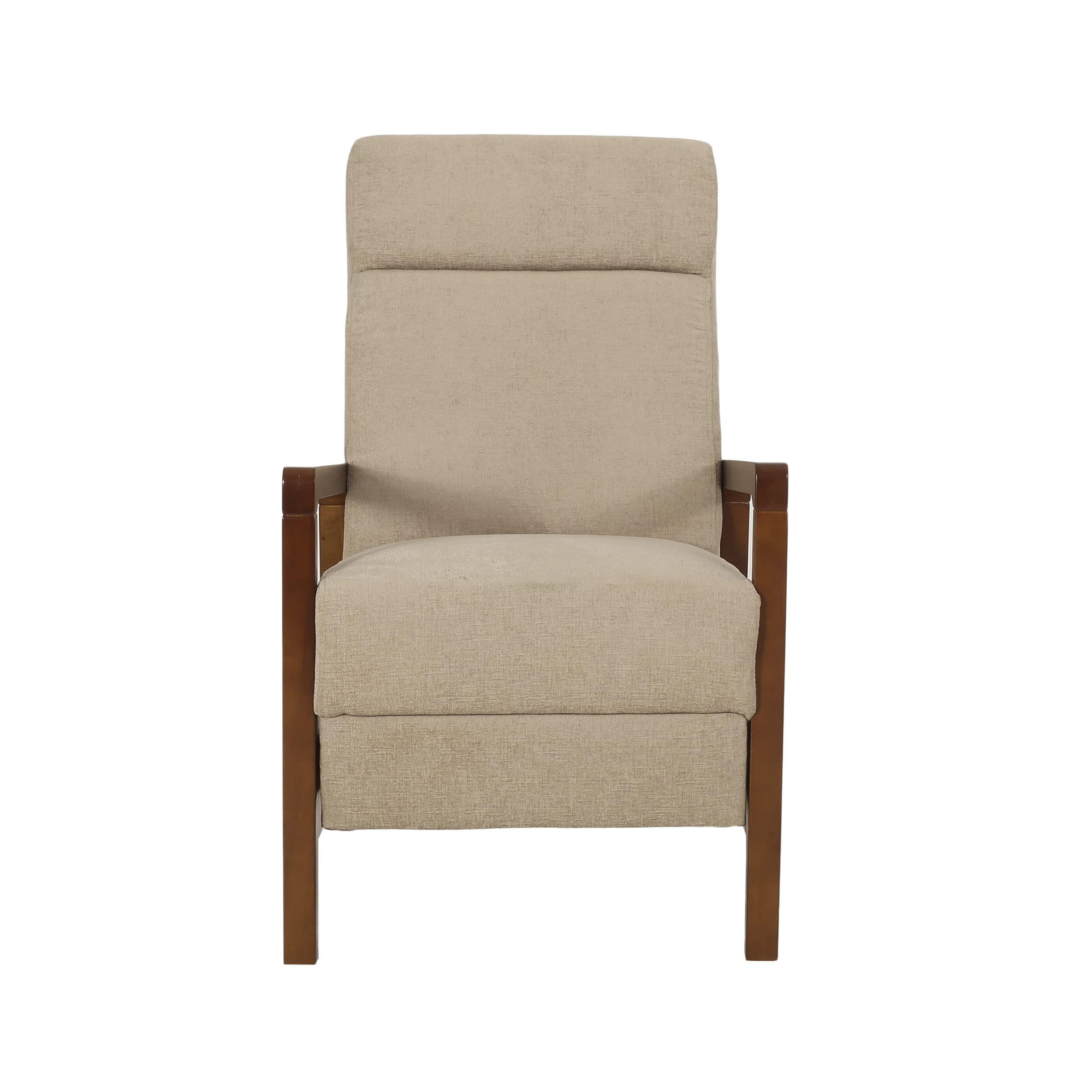 Christopher Knight Home Neihart Recliner - Sand & Brown Leather Reclining Chair for Living Room, Home Theater & Office Relaxation