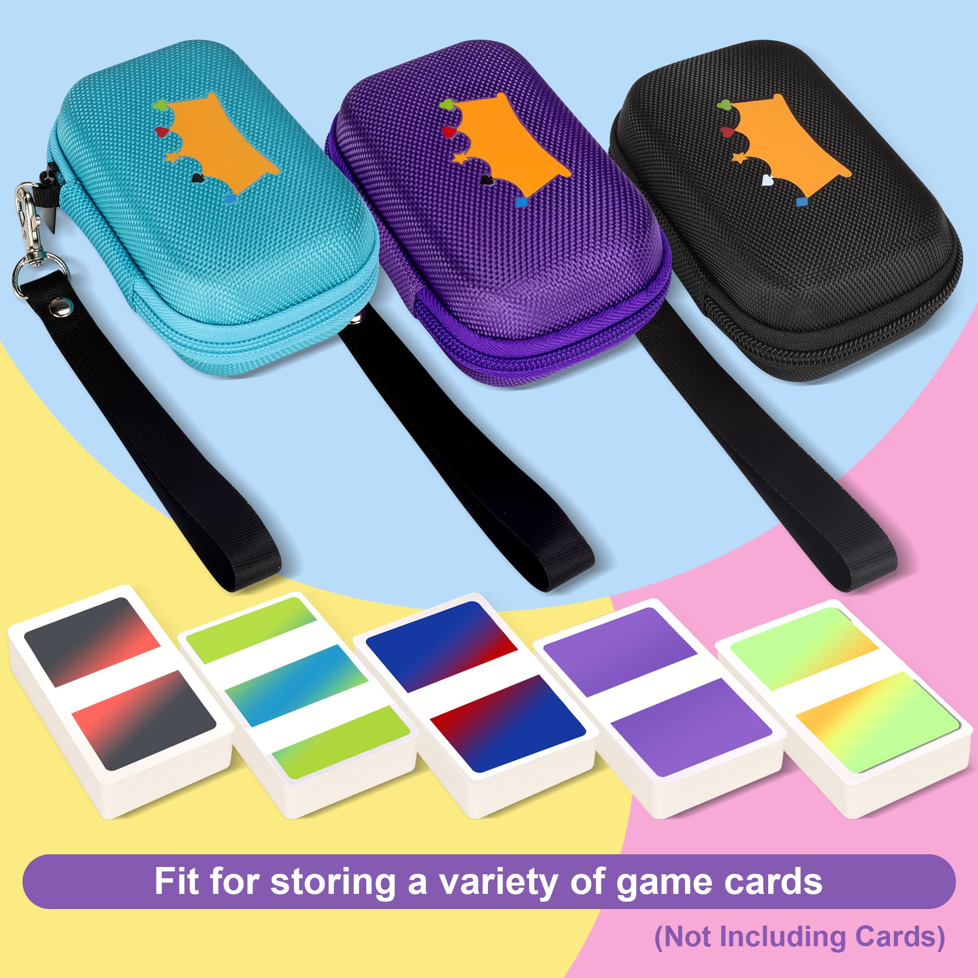 Portable Travel Card Games Holder Case - Compatible with UNO, Playing Cards & Game Sets - Durable Purple Card Storage Organizer - Perfect for Camping, Parties & Family Game Nights (Cards Not Included)