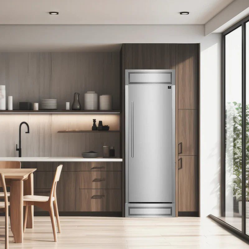 32 Inch Built-In Convertible Refrigerator/Freezer with Decorative Grill Trim - 13.6 cu.ft Right Swing FFFFD1722 32RS | Perfect for Modern Kitchens, Open-Concept Homes & Entertaining Spaces