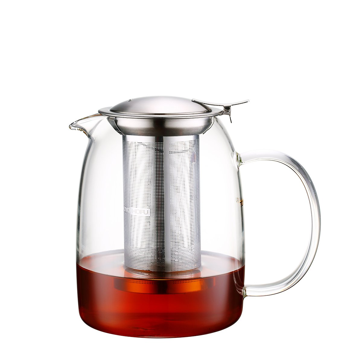 Premium Glass Teapot with Infuser & Lid - 1000ml/35oz Borosilicate Stovetop Safe Loose Leaf Tea Maker - Heat Resistant Clear Teapot for Tea Enthusiasts - Perfect for Home, Office & Gifting (Ideal for Green/Herbal Tea Brewing)