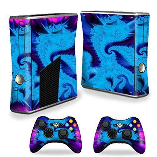 MightySkins Decal Skin Wrap for Microsoft Xbox 360 S Slim Console & 2 Controllers - Fractal Abstract Design - Protective Vinyl Sticker for Gaming Setup & Customization