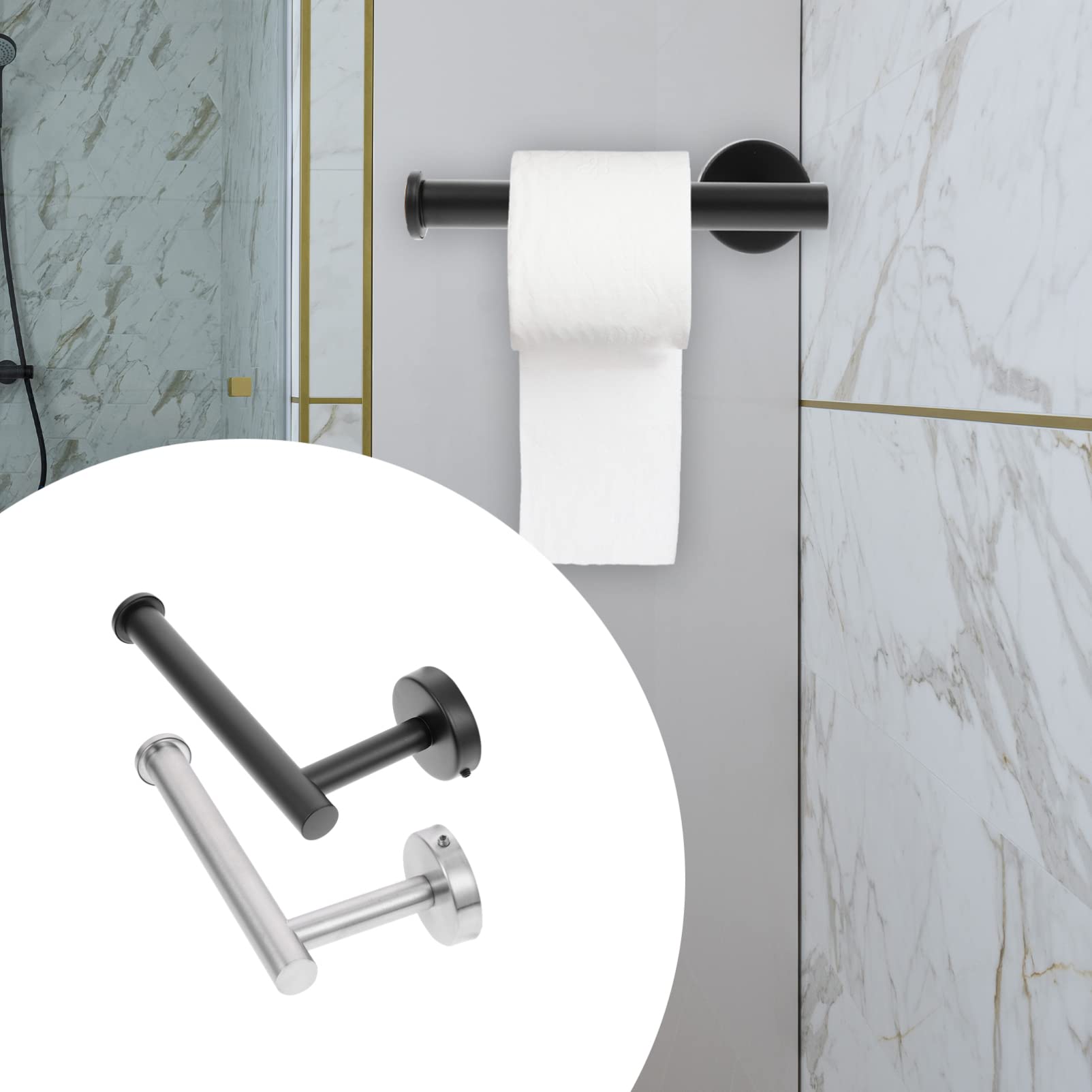 2-Pack Cabilock Wall-Mounted Towel Rack - No Drill Paper Towel Holder & Bath Towel Organizer for Kitchen, Bathroom & Laundry Room Storage
