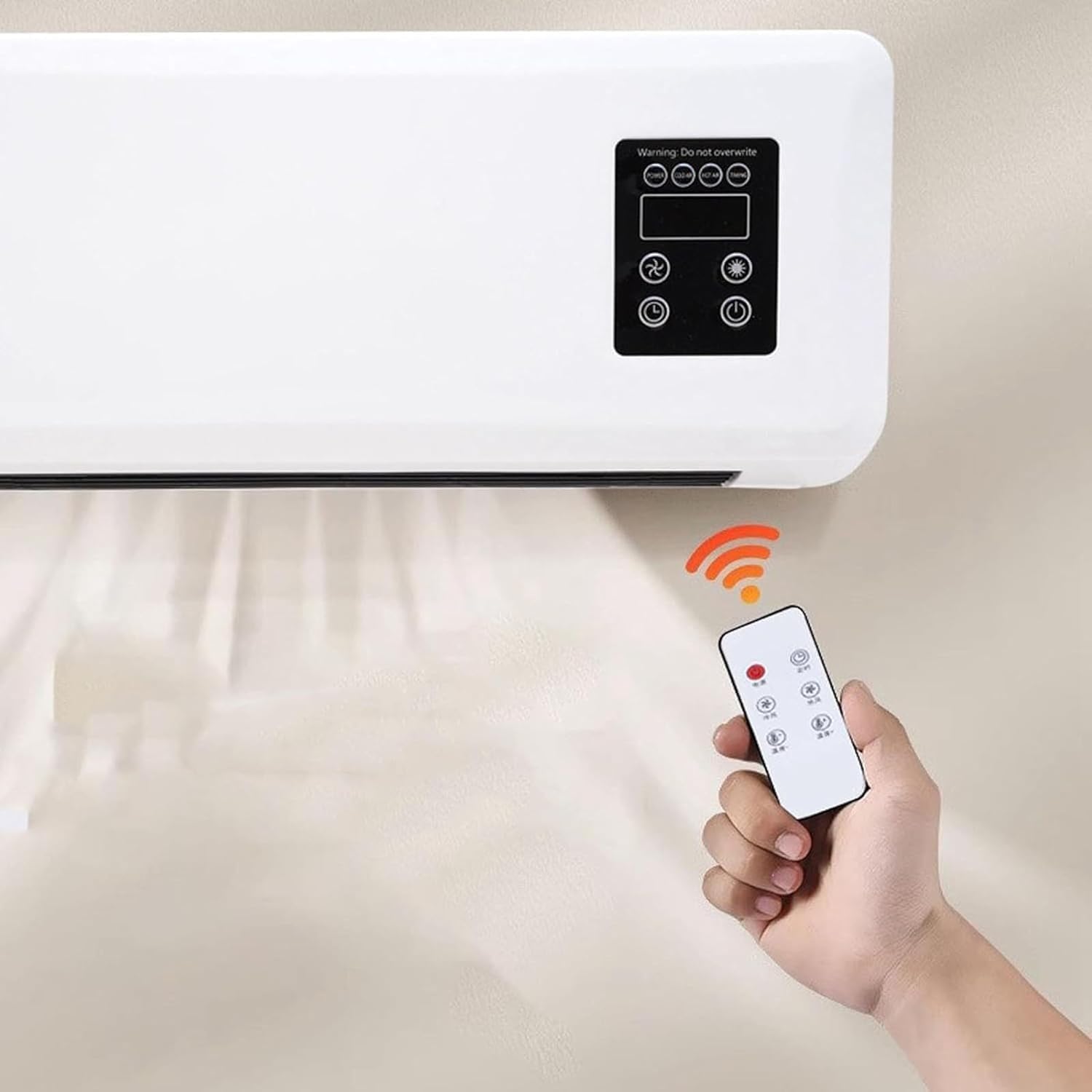2024 New 2-in-1 Portable Mini Smart Air Conditioner & Heater - Remote Control, Wall Mountable, for Home & Office Use (White) | Compact Cooling & Heating Solution for Small Rooms, Bedrooms, and Workspaces