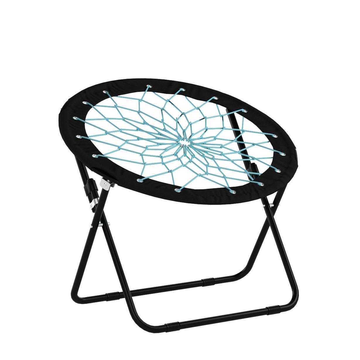 CampLand Bunjo Bungee Dish Chair - Portable Folding Lounge Chair with Bouncy Design for Indoor & Outdoor Use - Perfect for Dorm Rooms, Gardens, Living Rooms, and Camping (Set of 2)