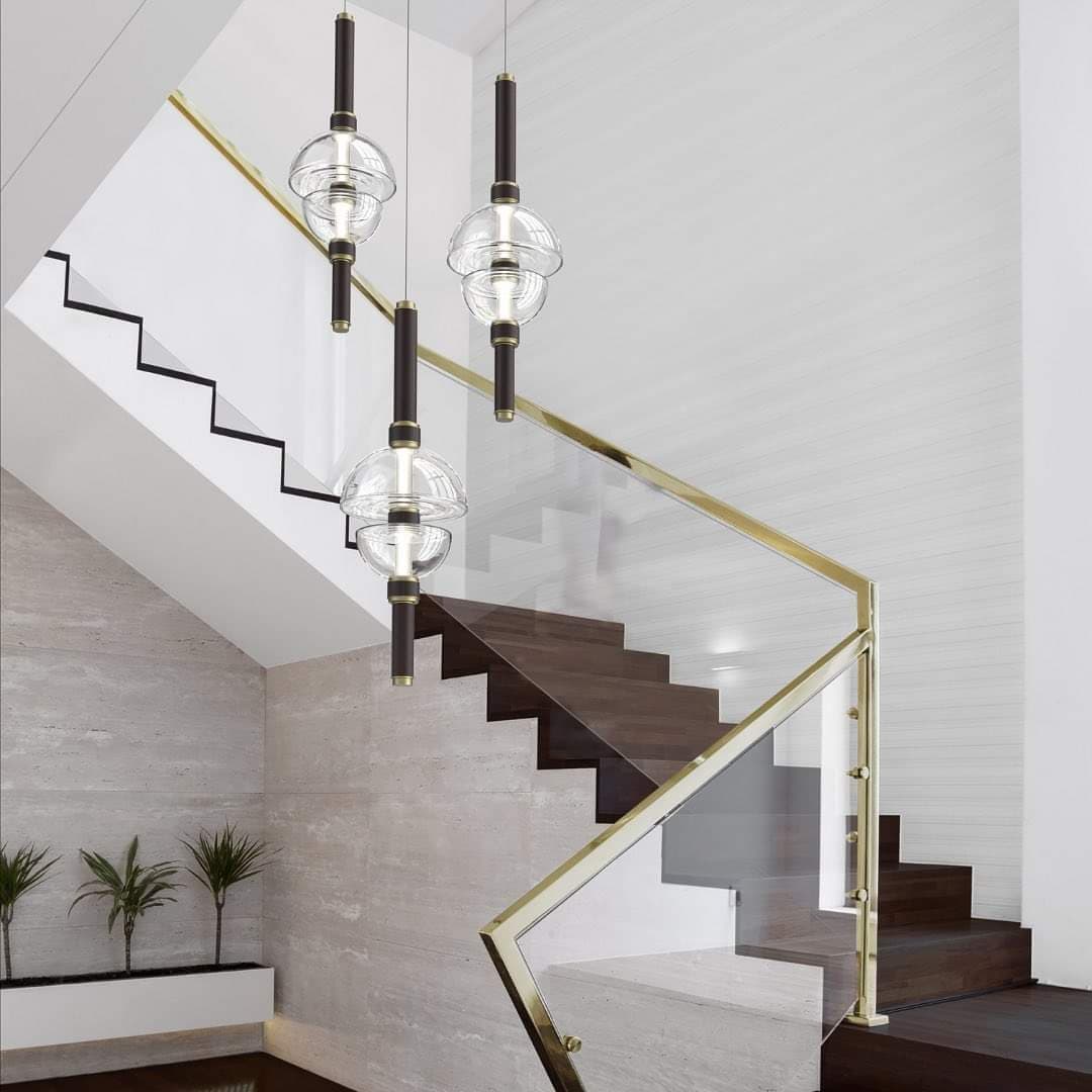 Aurora Luminosity Pendant Lamp - Modern Nordic Style LED Hanging Light for Bedroom, Living Room, Dining Room & Kitchen Decor