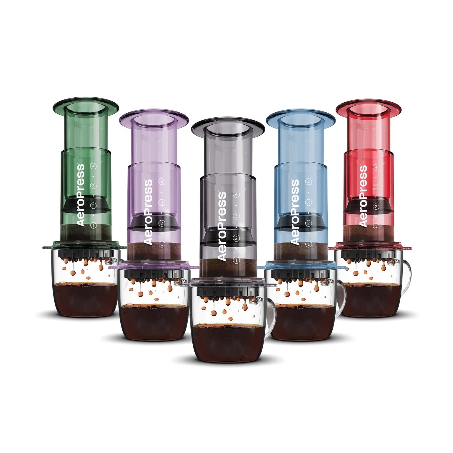 AeroPress Clear & Colors Coffee Maker – Portable Espresso Machine for Home, Travel, and Camping – Perfect for Freshly Brewed Coffee Anywhere