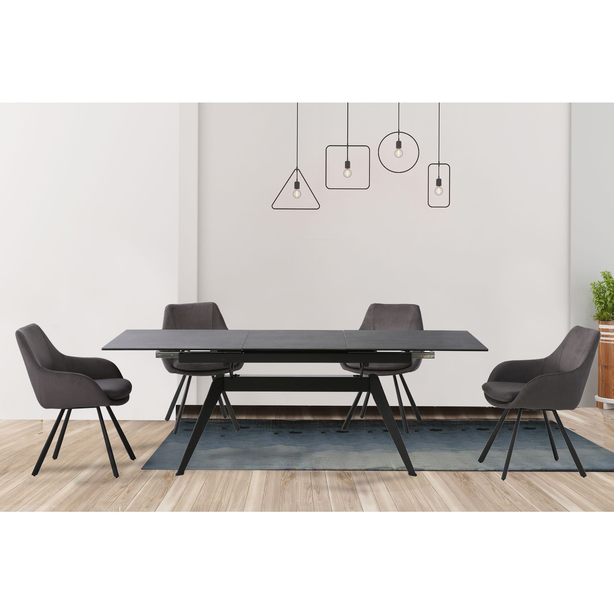 Amaze 5-Piece Modern Dining Set - Elegant Table & Chairs for Kitchen, Dining Room - Perfect for Family Meals & Entertaining Guests