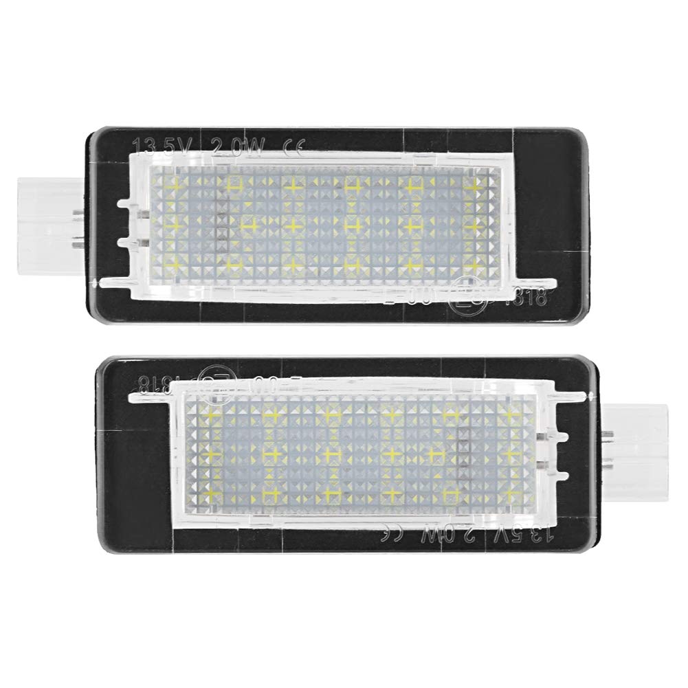 2PCS LED License Plate Light Assembly - Error Free Car Number Plate Lamp Compatible with Dacia Duster 2010-2015 | Durable Waterproof Design for Night Driving & Enhanced Visibility