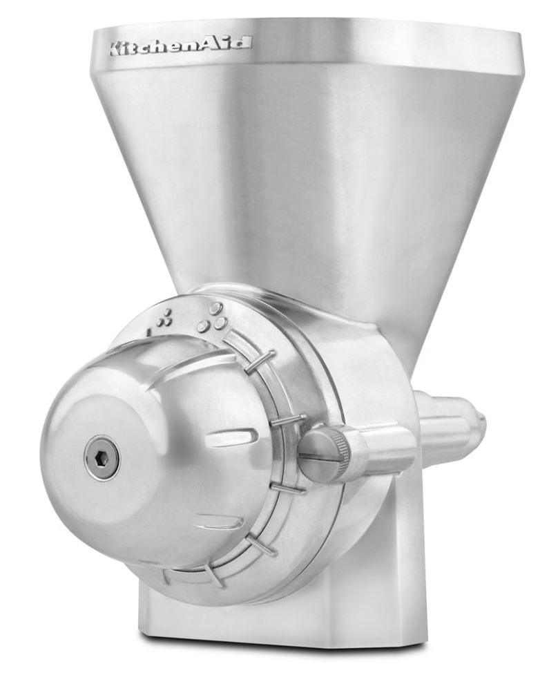 KitchenAid All Metal Grain Mill Attachment for Stand Mixers - Grind Wheat, Corn & Grains - Perfect for Baking, Cooking & Homemade Flour - Durable Stainless Steel Construction