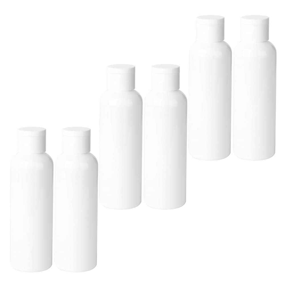 HEALLILY 6-Pack 200ml Clear Refillable Squeeze Bottles with Flip Cap - Leakproof Travel Containers for Shampoo, Lotion, Soap & Creams | Perfect for Toiletries, Cosmetics, DIY Projects & Home Organization